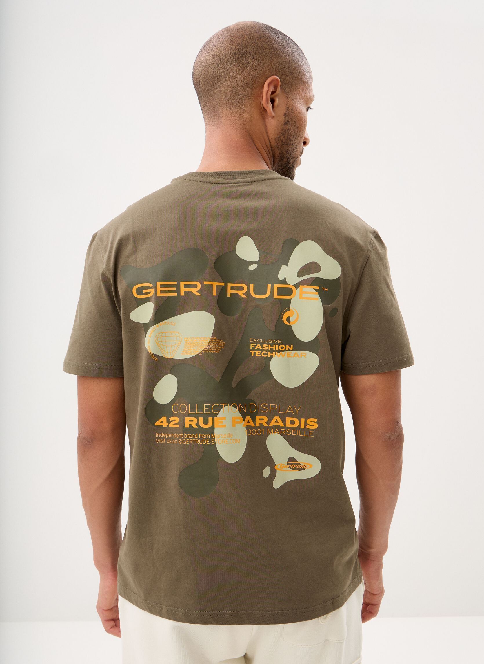 Tee-shirts Leonce Spot Tee-Shirt homme vert Gertrude Tee-shirts Leonce Spot Tee-Shirt homme vert khaki