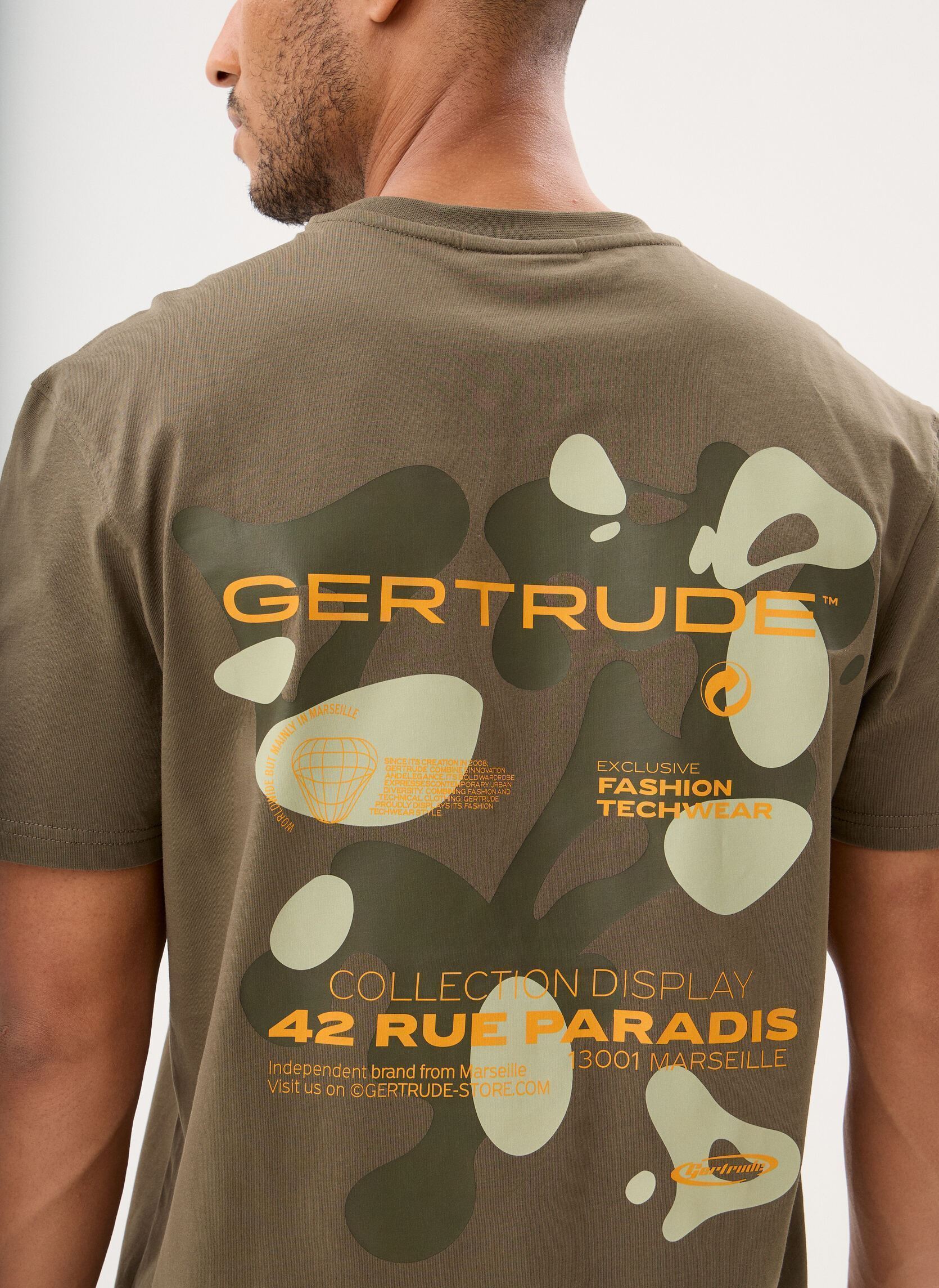 Tee-shirts Leonce Spot Tee-Shirt homme vert Gertrude Tee-shirts Leonce Spot Tee-Shirt homme vert khaki