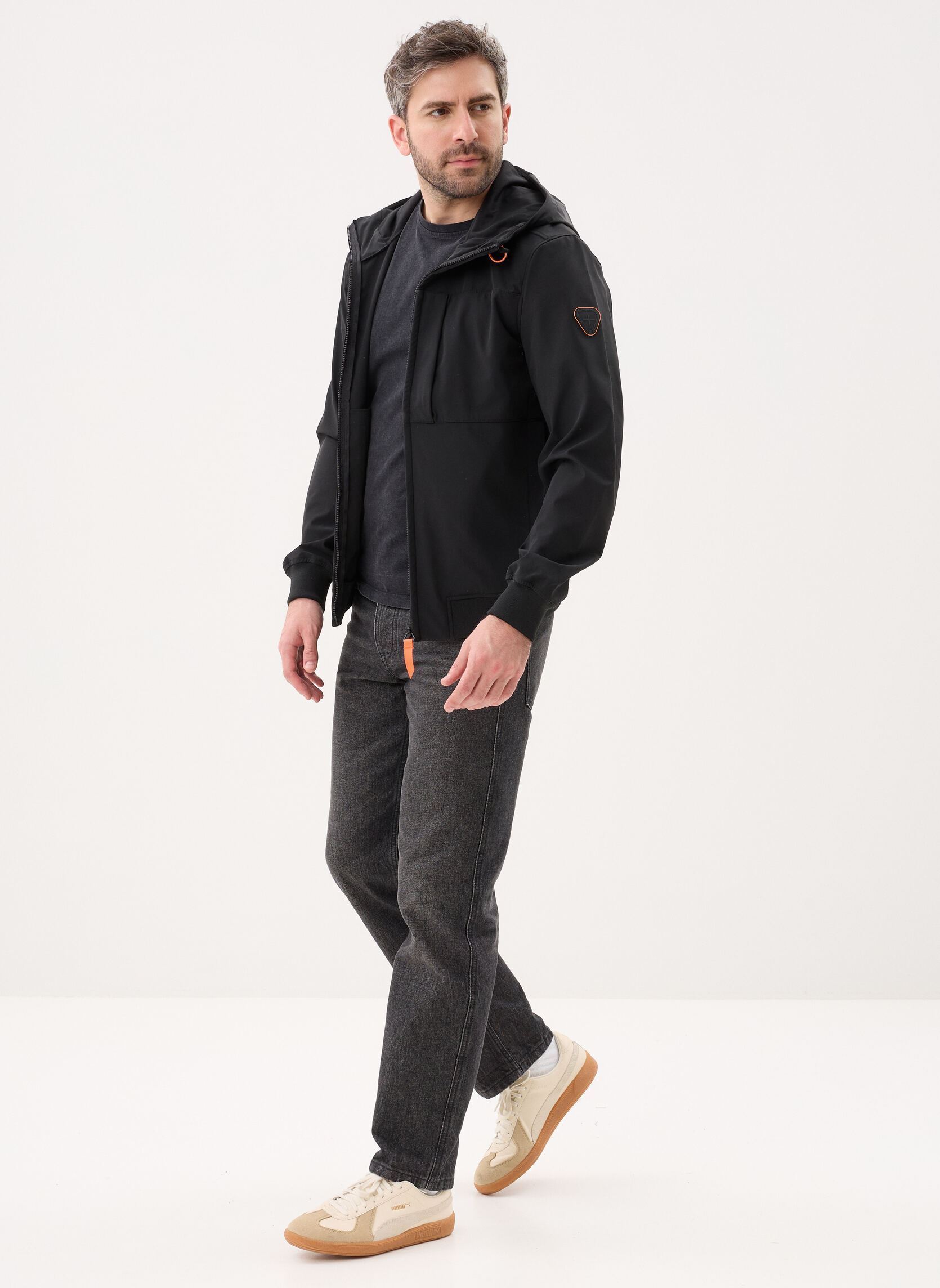 Windbreaker / Windjacken Ronaldo Veste herren schwarz Gertrude Windbreaker / Windjacken Ronaldo Veste herren schwarz Black