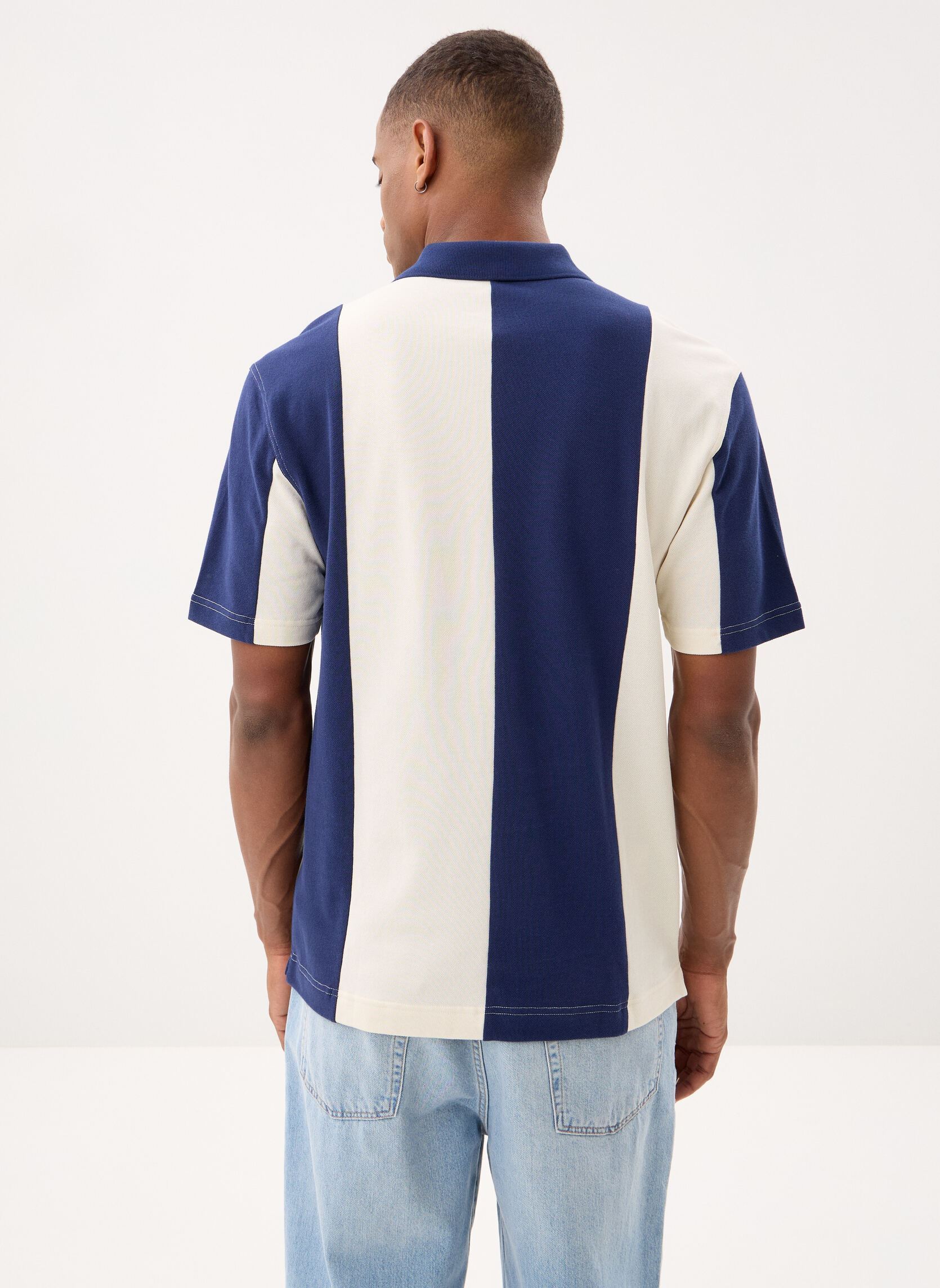 Polos Cut And Sew Panel Polo Shirt homme bleu Fred Perry Polos Cut And Sew Panel Polo Shirt homme bleu French Navy