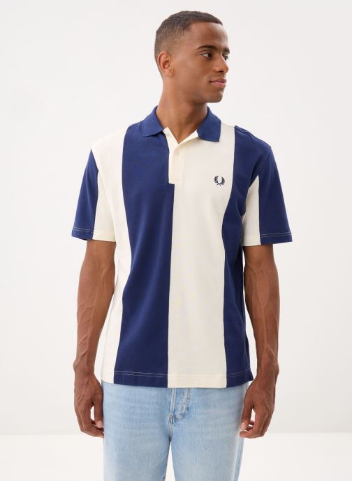 Fred Perry Polo's Cut And Sew Panel Polo Shirt heren blauw