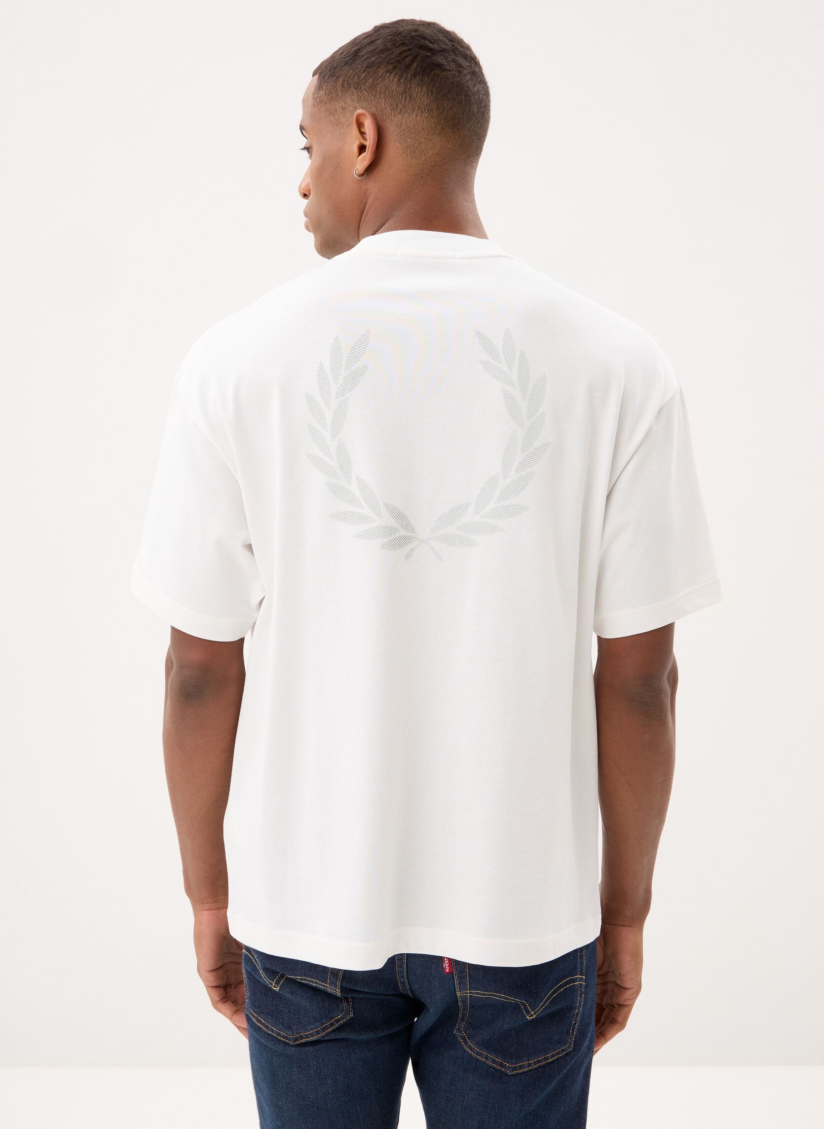 Tee-shirts Back Print Laurel Wreath T-Shirt homme blanc Fred Perry Tee-shirts Back Print Laurel Wreath T-Shirt homme blanc Snow white