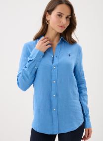 Lange mouw overhemden Chemise classique en lin dames roze