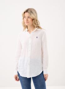 Lange mouw overhemden Chemise classique en lin dames roze