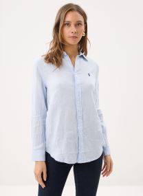 Lange mouw overhemden Chemise classique en lin dames roze