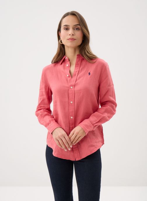 Polo Ralph Lauren Chemises manches longues Chemise classique en lin femme rouge
