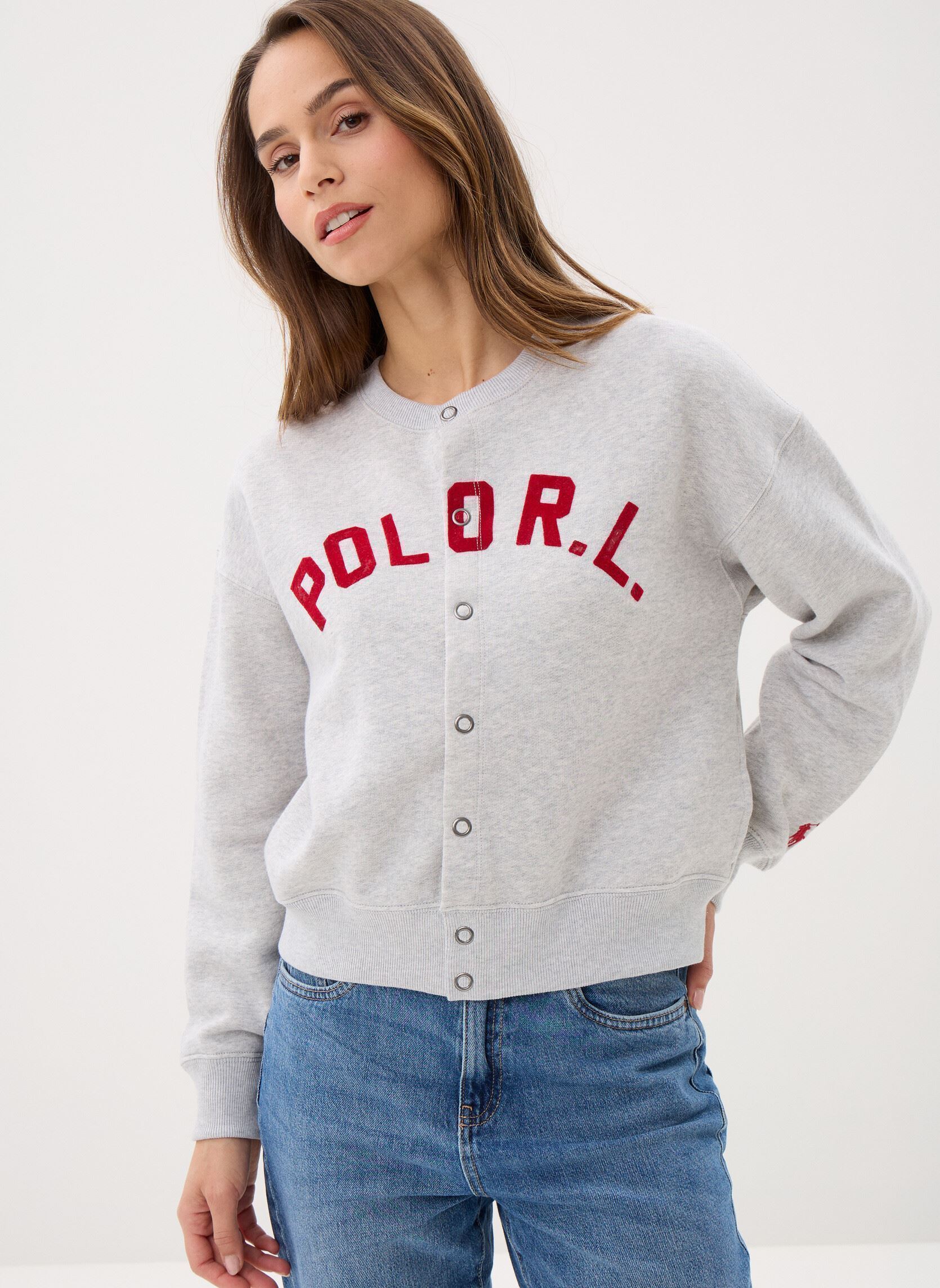 Vêtements Polo Ralph Lauren Cardigan bomber en coton pour Femme - vue 1