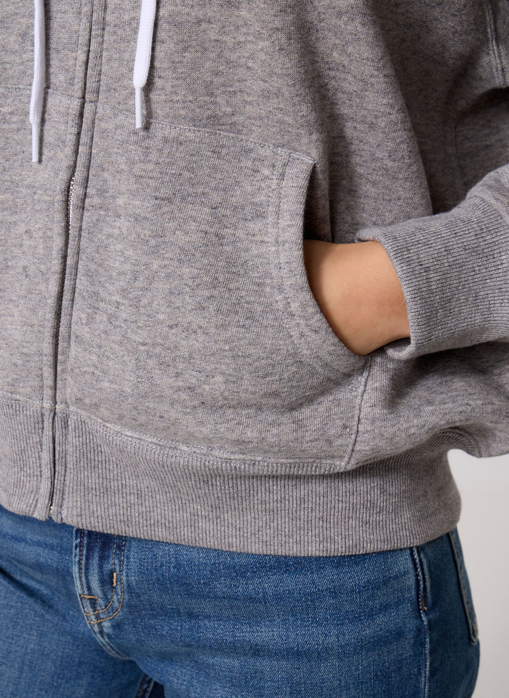 Sweats zippés Sweat à capuche zippé en molleton femme gris Polo Ralph Lauren Sweats zippés Sweat à capuche zippé en molleton femme gris DARK VINTAGE HEATHER