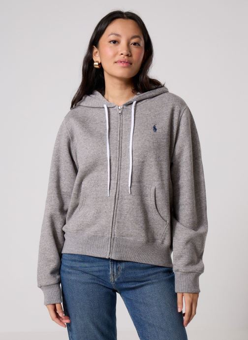 Polo Ralph Lauren Sweats zippés Sweat à capuche zippé en molleton femme gris