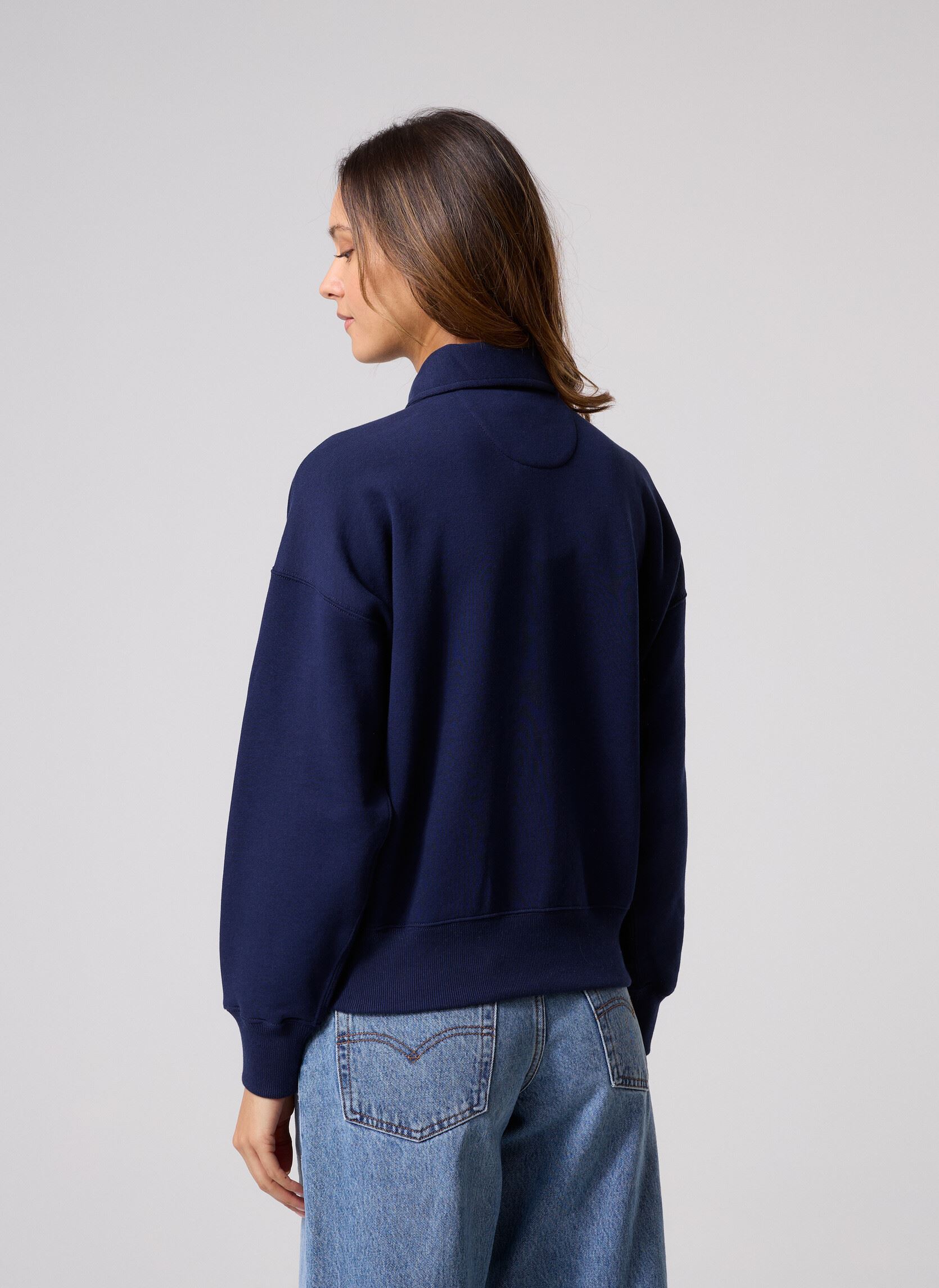 Sudaderas Pull demi-zippé en molleton léger mujer azul Polo Ralph Lauren Sudaderas Pull demi-zippé en molleton léger mujer azul CRUISE NAVY