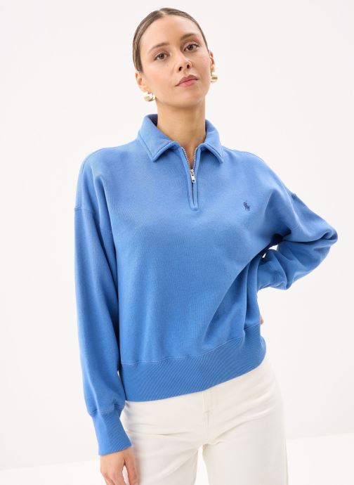 Polo Ralph Lauren Sweatshirts Pull demi-zippé en molleton léger damen blau
