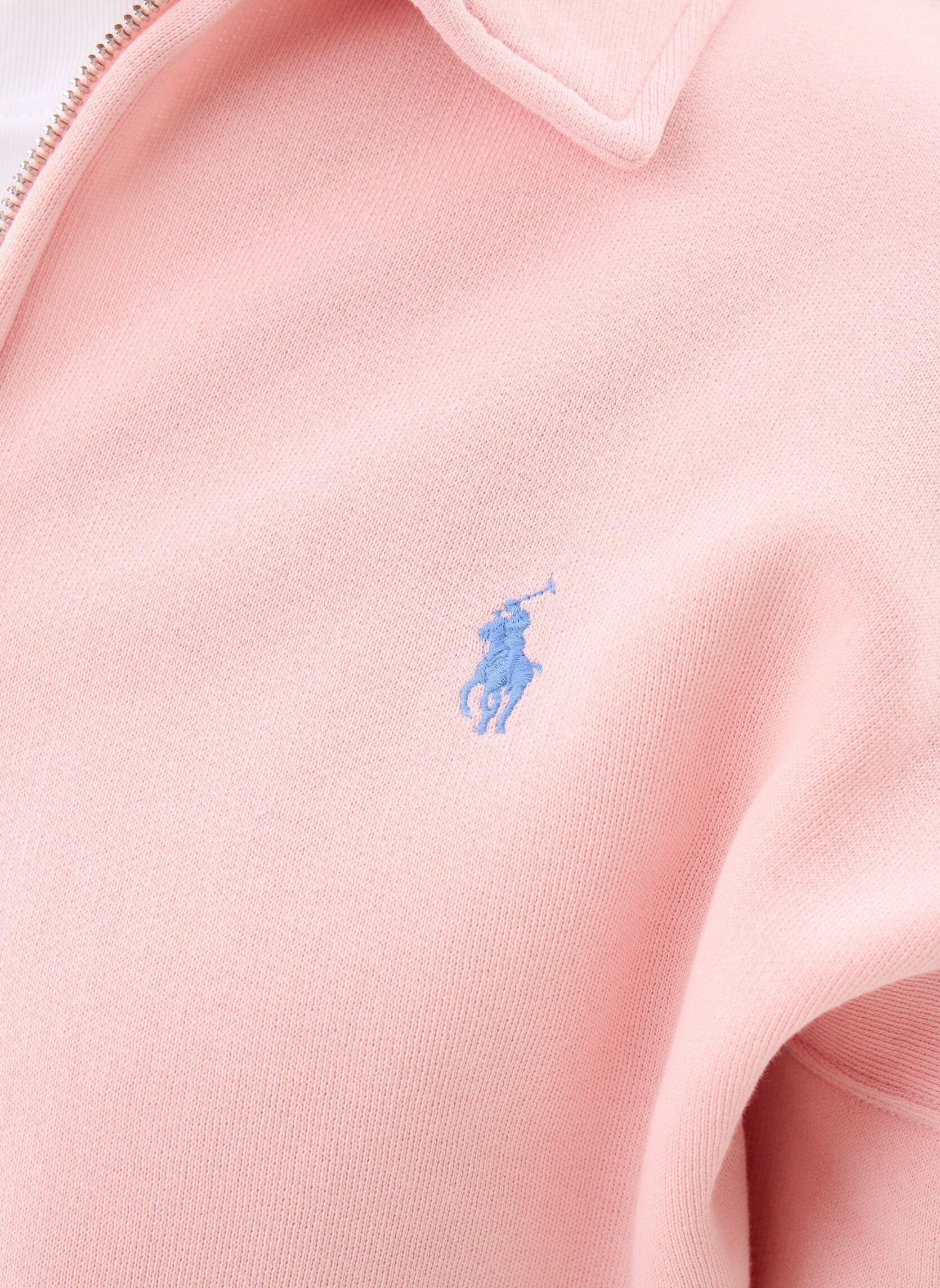 Sweatshirts Pull demi-zippé en molleton léger femme rose Polo Ralph Lauren Sweatshirts Pull demi-zippé en molleton léger femme rose PINK SAND
