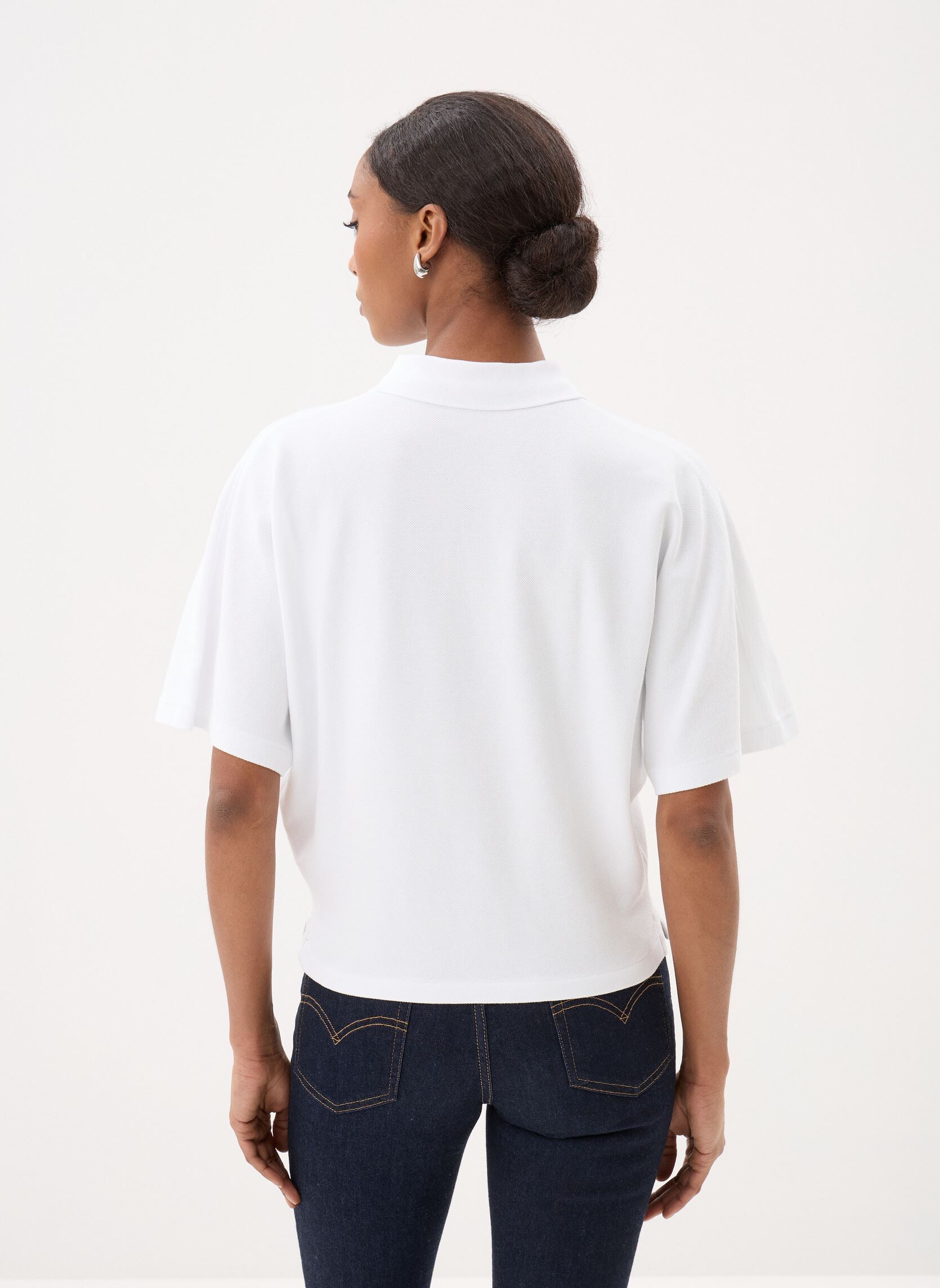 Korte mouwen polo's Polo en piqué à manches dolman dames wit Polo Ralph Lauren Korte mouwen polo's Polo en piqué à manches dolman dames wit White
