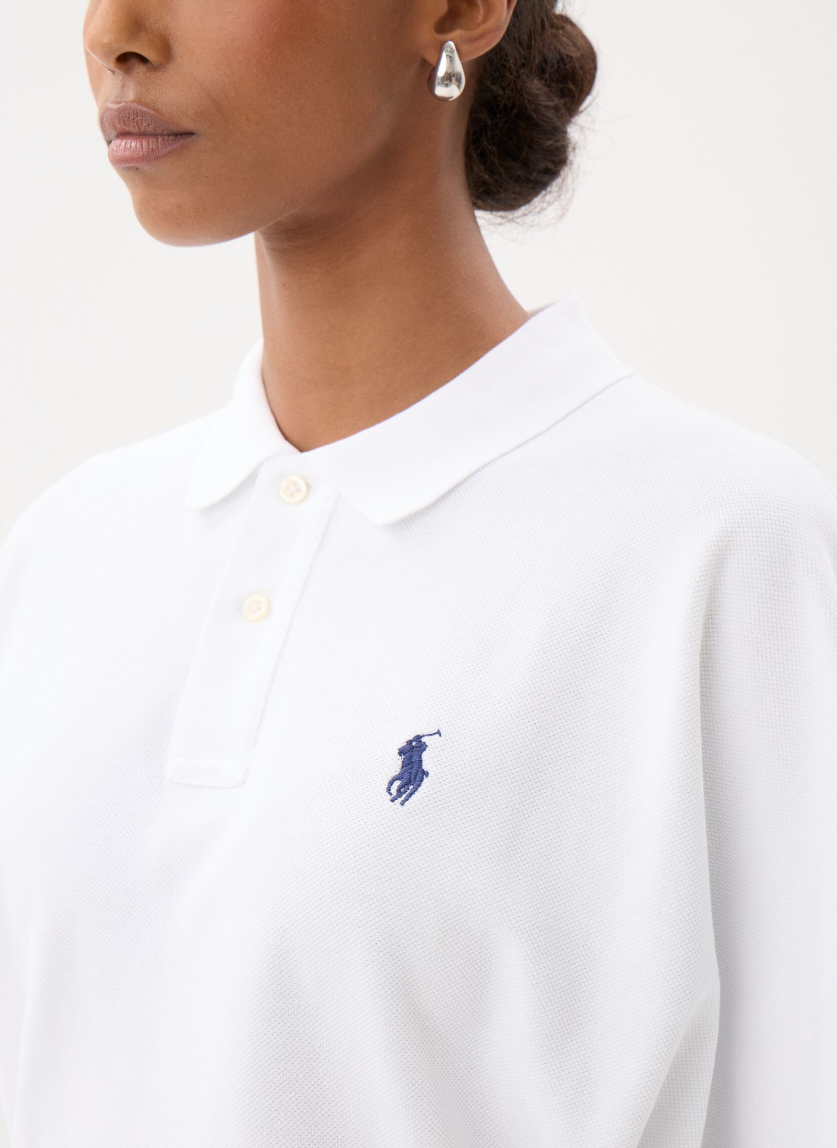 Korte mouwen polo's Polo en piqué à manches dolman dames wit Polo Ralph Lauren Korte mouwen polo's Polo en piqué à manches dolman dames wit White