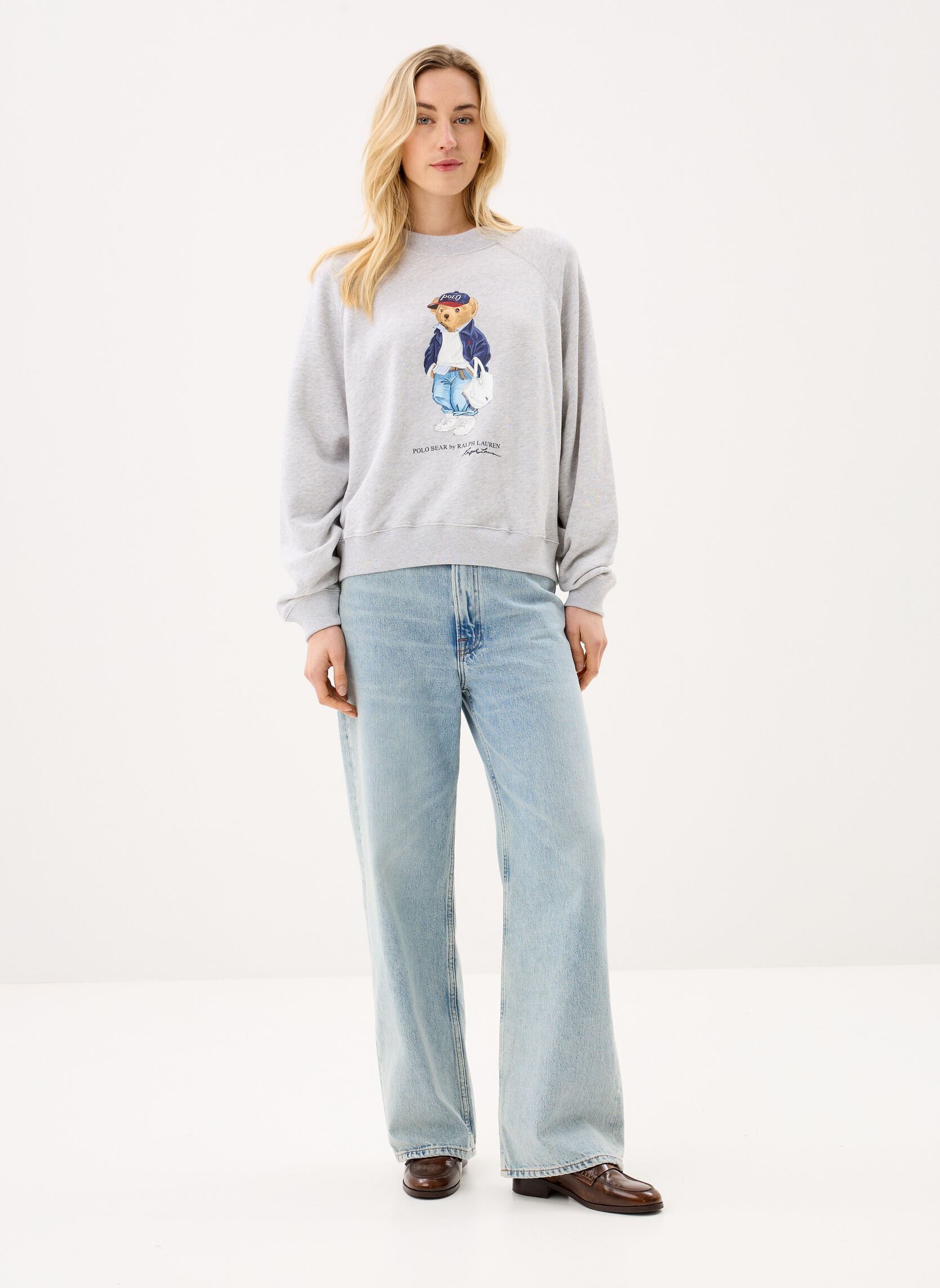 Sweatshirts Sweat à col rond polo Bear en molleton damen grau Polo Ralph Lauren Sweatshirts Sweat à col rond polo Bear en molleton damen grau Light Smoke Heather