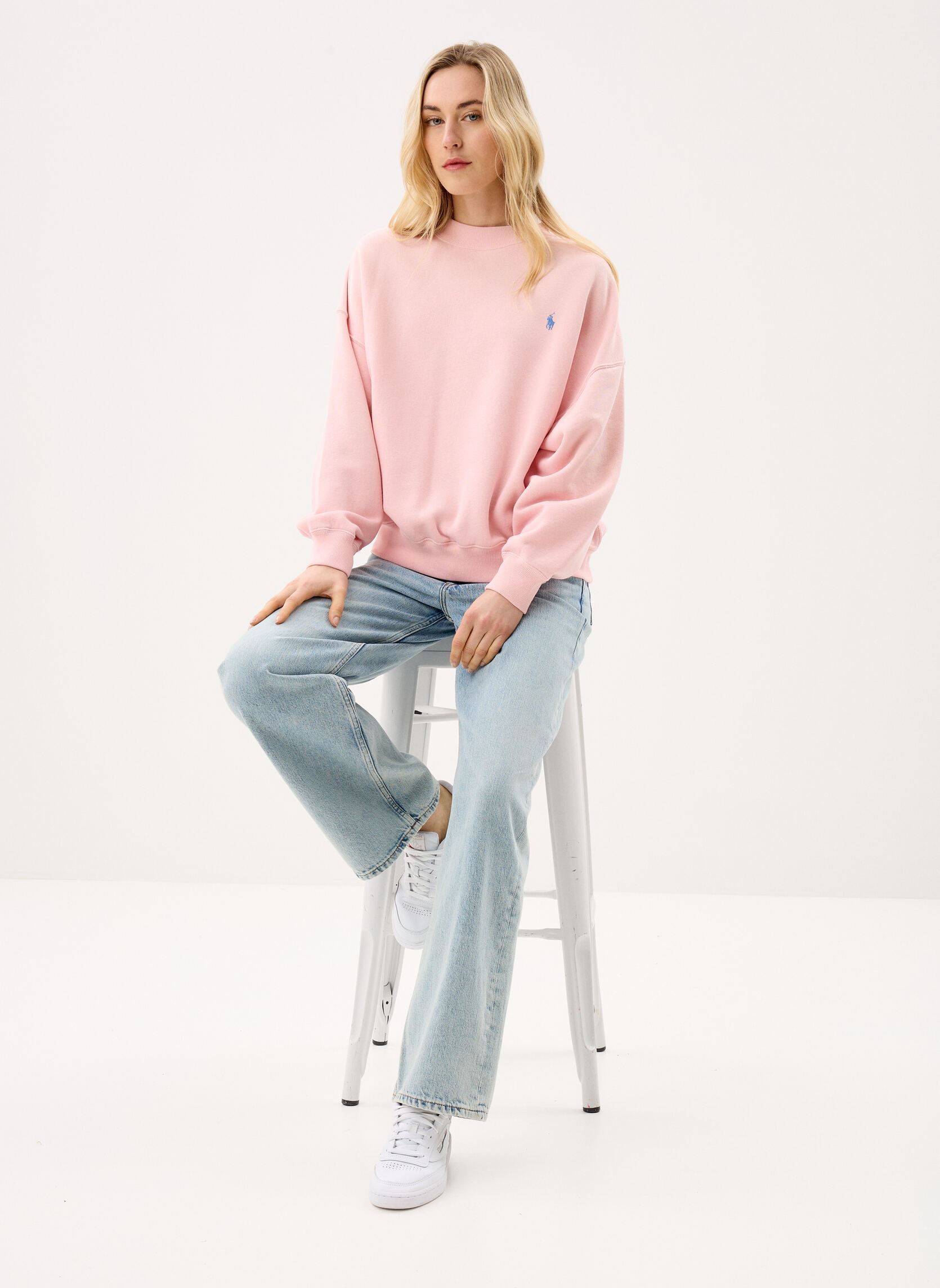 Sweater Sweat à col rond en molleton dames roze Polo Ralph Lauren Sweater Sweat à col rond en molleton dames roze PINK SAND