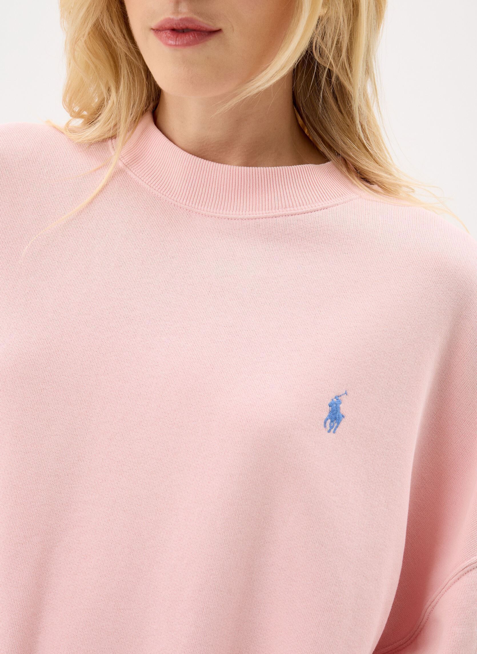 Sweater Sweat à col rond en molleton dames roze Polo Ralph Lauren Sweater Sweat à col rond en molleton dames roze PINK SAND