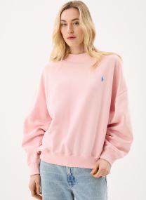 Sweater Sweat à col rond en molleton dames rood