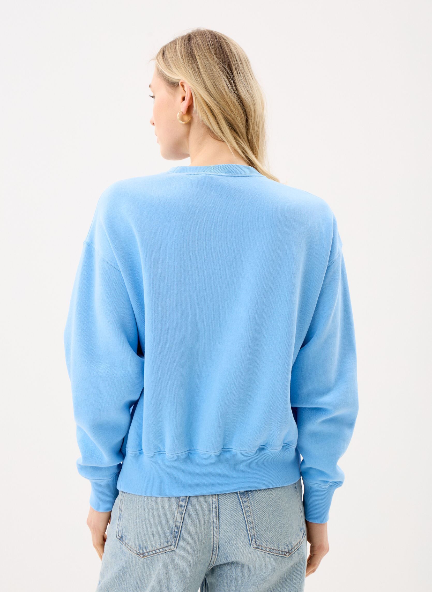 Sweatshirts Sweat à col rond en molleton damen blau Polo Ralph Lauren Sweatshirts Sweat à col rond en molleton damen blau CHATHAM BLUE