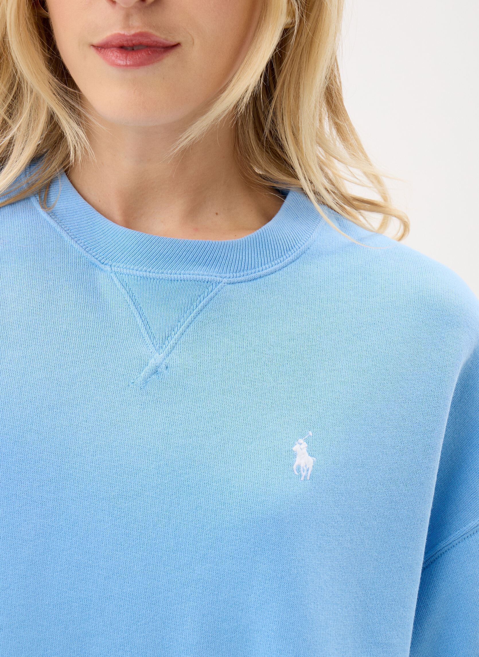 Sweatshirts Sweat à col rond en molleton damen blau Polo Ralph Lauren Sweatshirts Sweat à col rond en molleton damen blau CHATHAM BLUE
