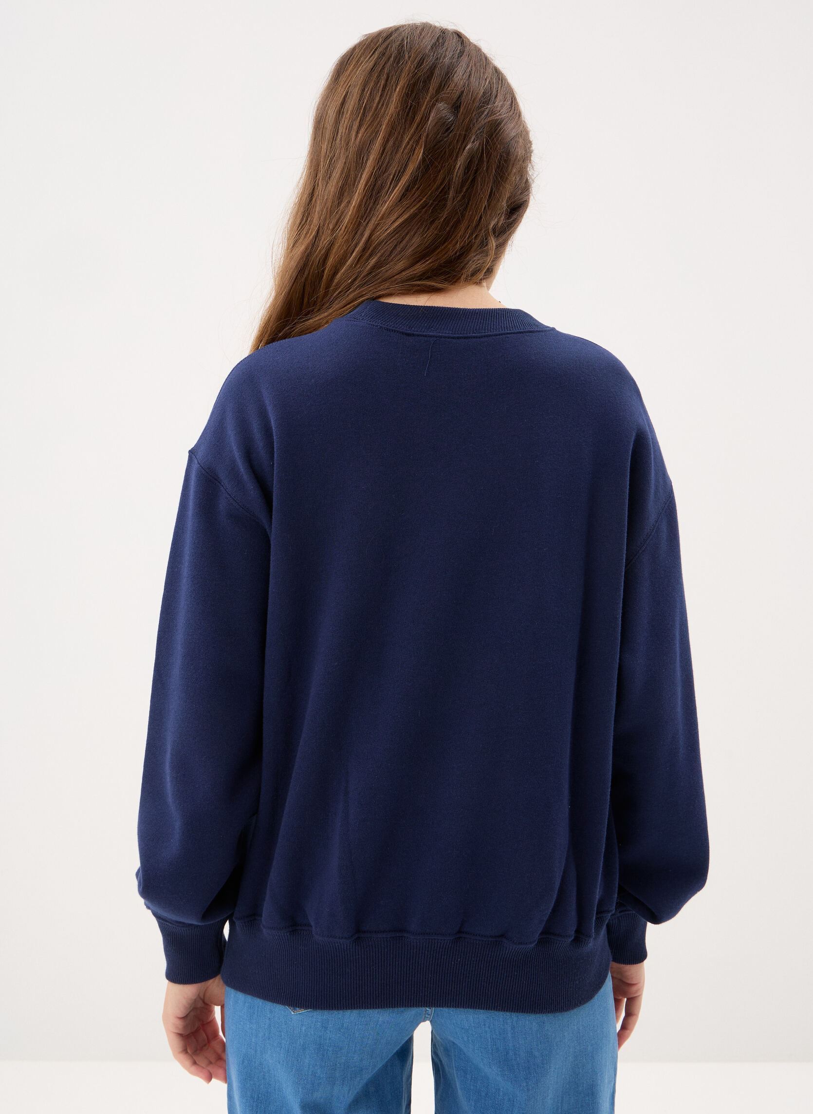 Sweatshirts Sweat à col rond en molleton femme bleu Polo Ralph Lauren Sweatshirts Sweat à col rond en molleton femme bleu CRUISE NAVY