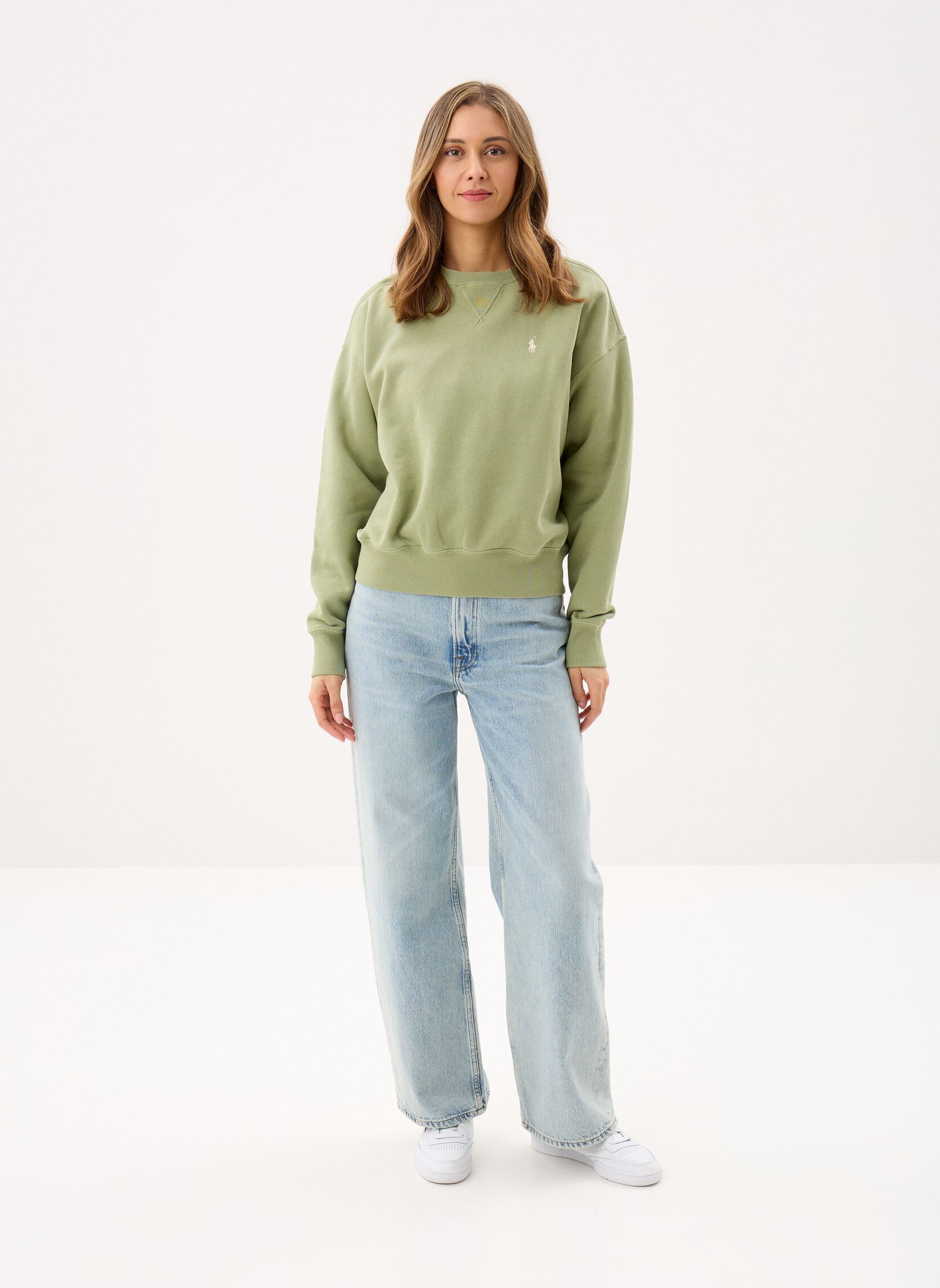 Sweater Sweat à col rond en molleton dames groen Polo Ralph Lauren Sweater Sweat à col rond en molleton dames groen LAKEVIEW GREEN