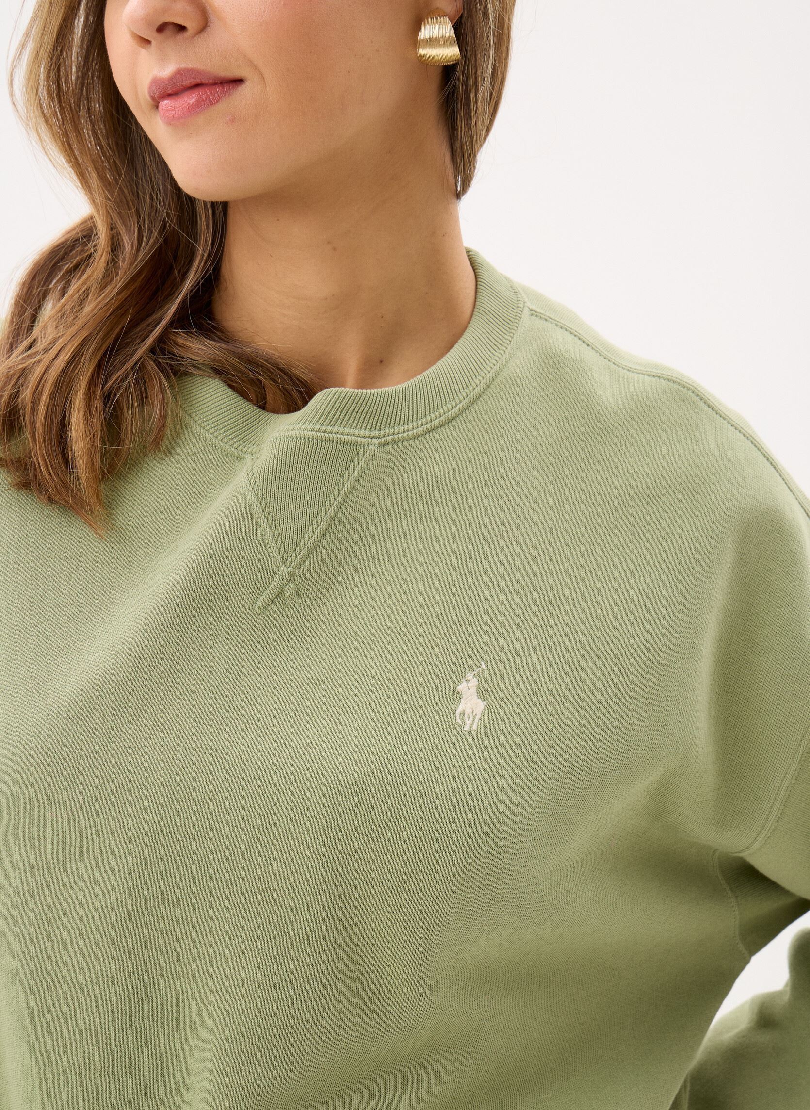 Sweater Sweat à col rond en molleton dames groen Polo Ralph Lauren Sweater Sweat à col rond en molleton dames groen LAKEVIEW GREEN