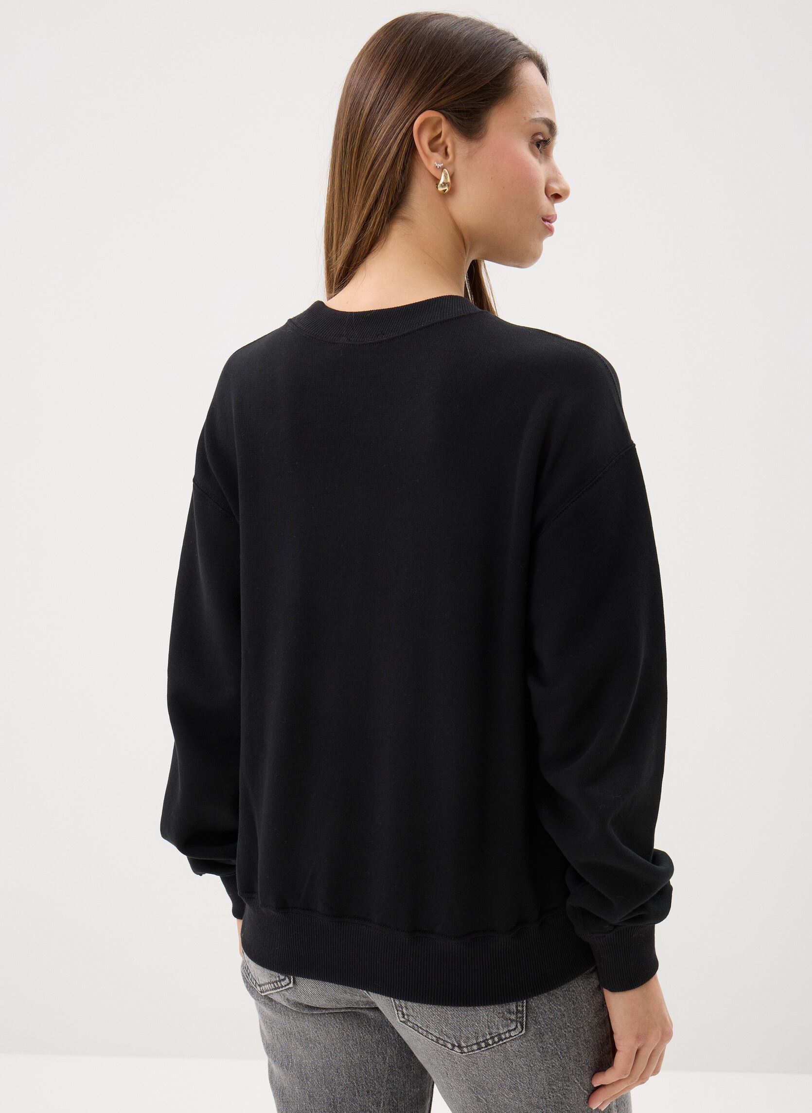 Sweater Sweat à col rond en molleton dames zwart Polo Ralph Lauren Sweater Sweat à col rond en molleton dames zwart POLO BLACK