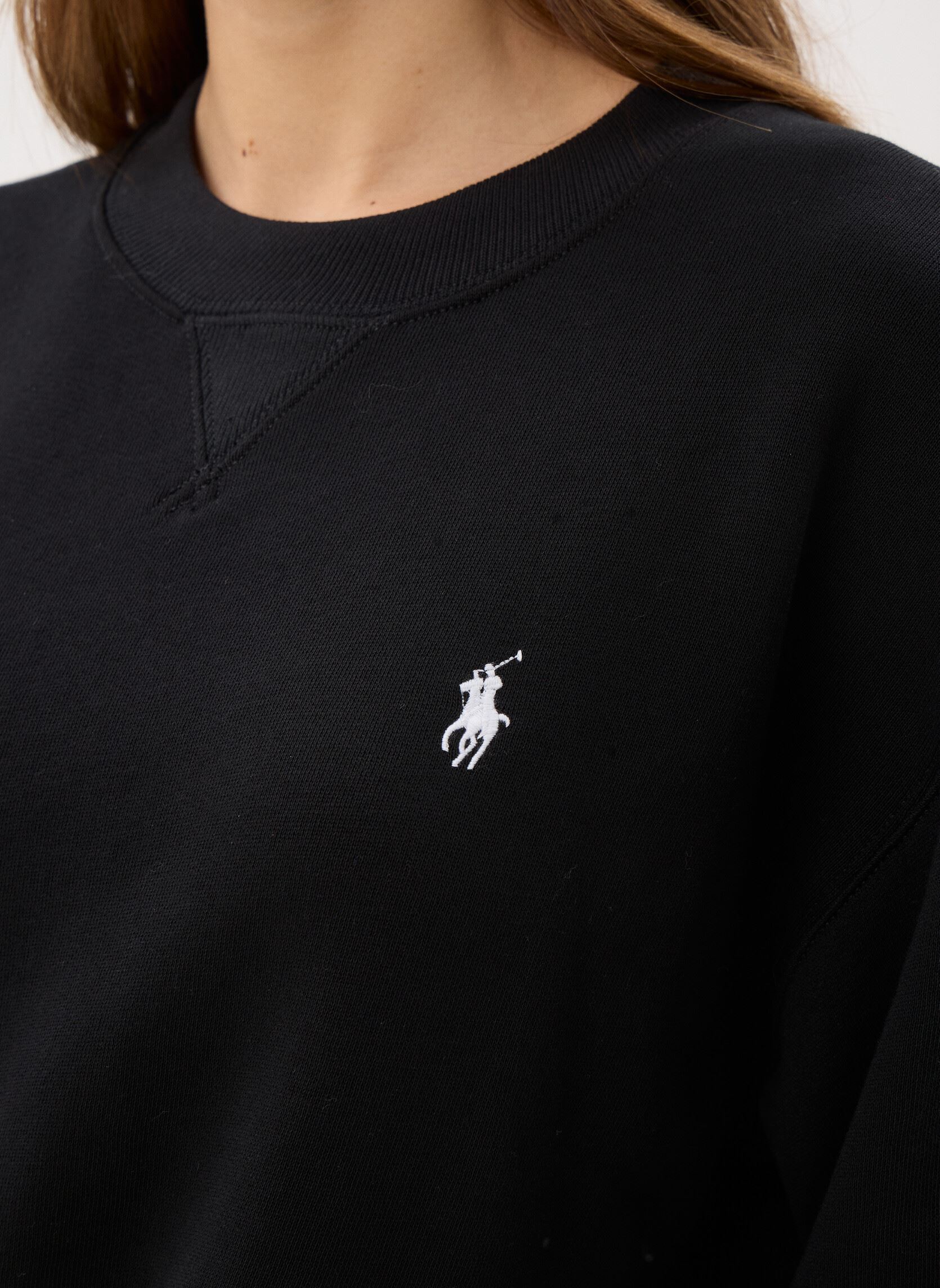 Sweater Sweat à col rond en molleton dames zwart Polo Ralph Lauren Sweater Sweat à col rond en molleton dames zwart POLO BLACK