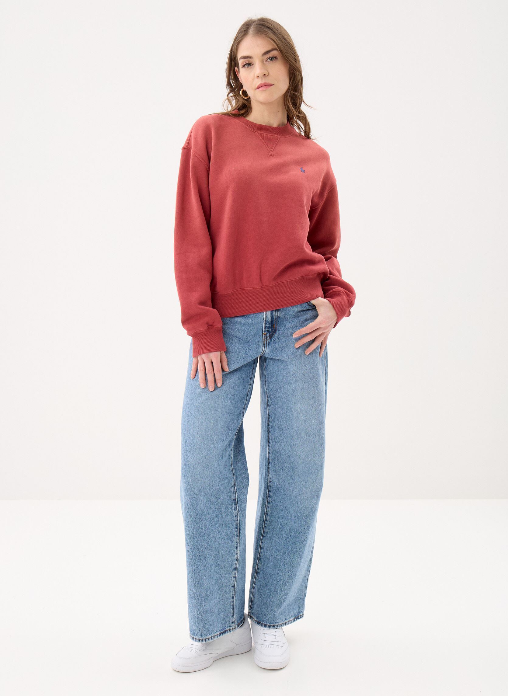 Sweater Sweat à col rond en molleton dames rood Polo Ralph Lauren Sweater Sweat à col rond en molleton dames rood RED SNAPPER