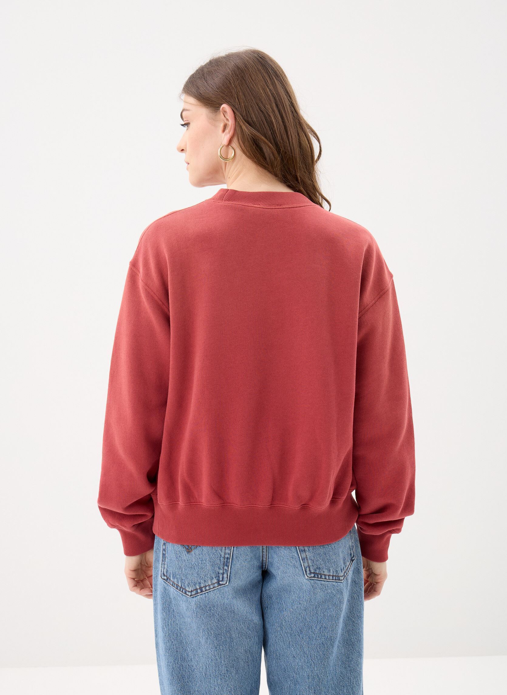 Sweater Sweat à col rond en molleton dames rood Polo Ralph Lauren Sweater Sweat à col rond en molleton dames rood RED SNAPPER