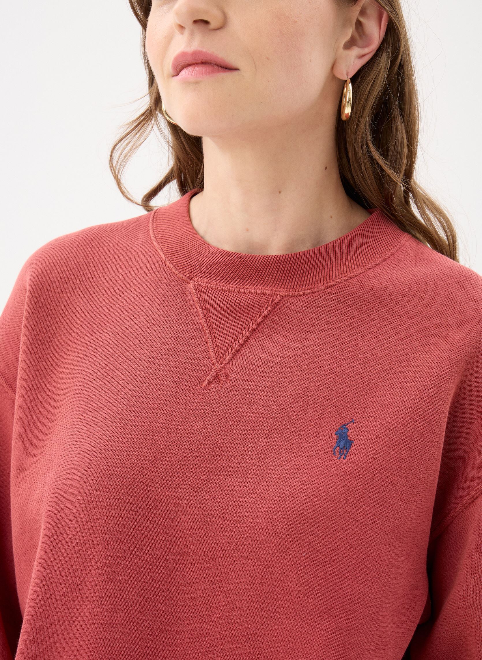 Sweater Sweat à col rond en molleton dames rood Polo Ralph Lauren Sweater Sweat à col rond en molleton dames rood RED SNAPPER