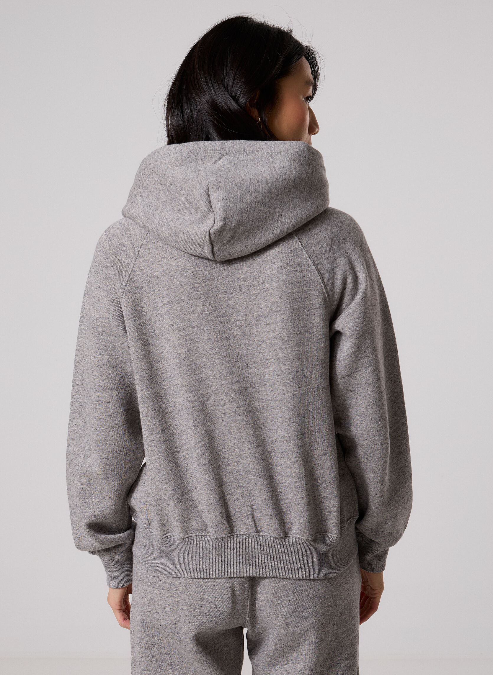 Sweats zippés Sweat à capuche en molleton femme gris Polo Ralph Lauren Sweats zippés Sweat à capuche en molleton femme gris DARK VINTAGE HEATHER