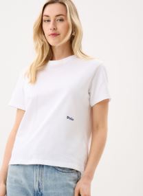 Tee-shirts manches courtes T-shirt logo à col rond en jersey femme blanc