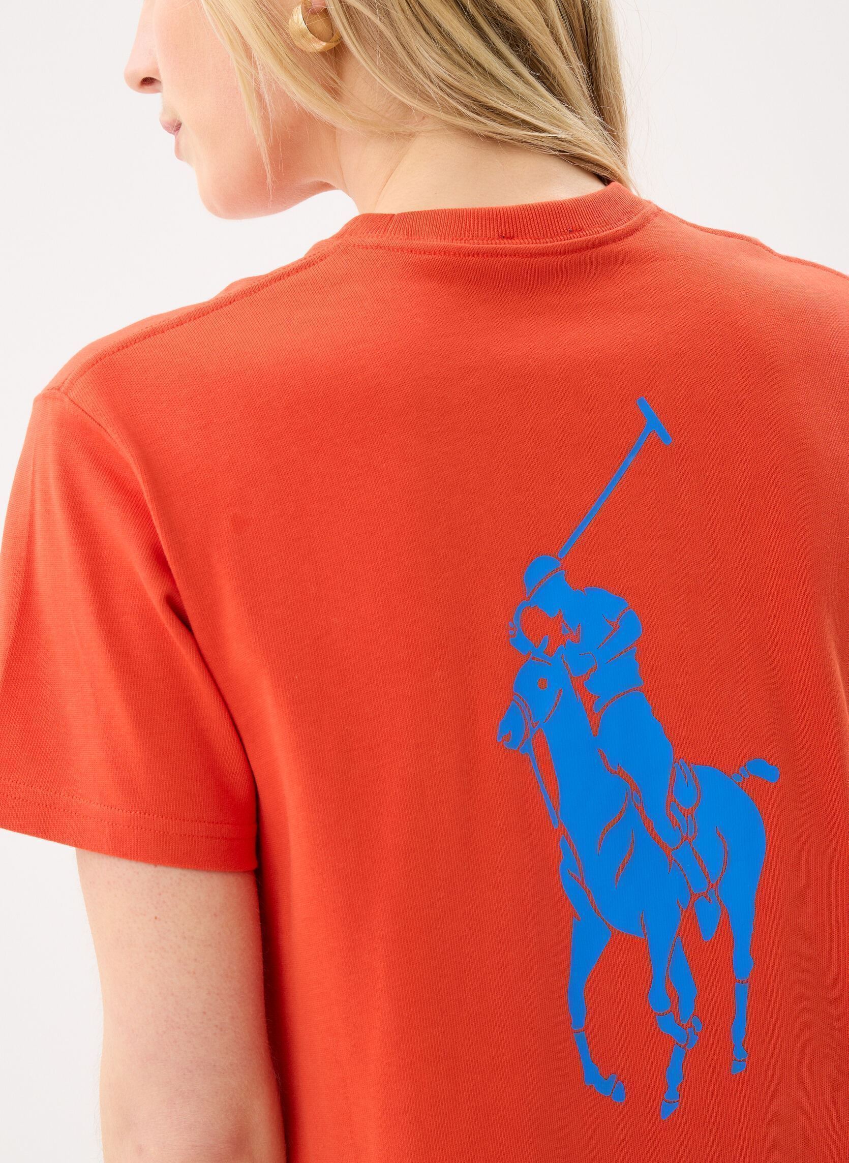 Tee-shirts manches courtes T-shirt logo à col rond en jersey femme orange Polo Ralph Lauren Tee-shirts manches courtes T-shirt logo à col rond en jersey femme orange Orangey Red
