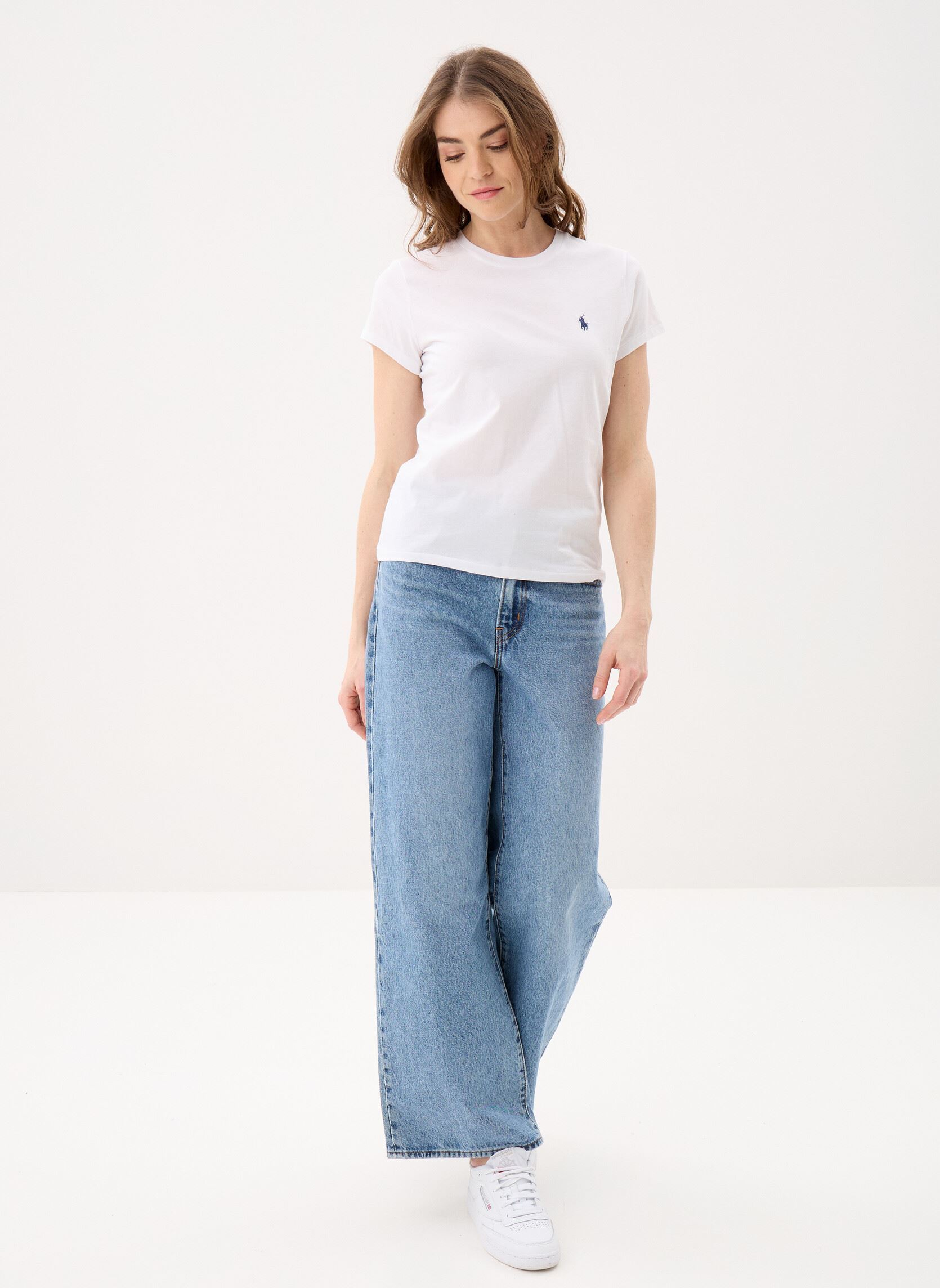 Tee-shirts manches courtes T-shirt Classic fit col rond coton femme blanc Polo Ralph Lauren Tee-shirts manches courtes T-shirt Classic fit col rond coton femme blanc WHITE
