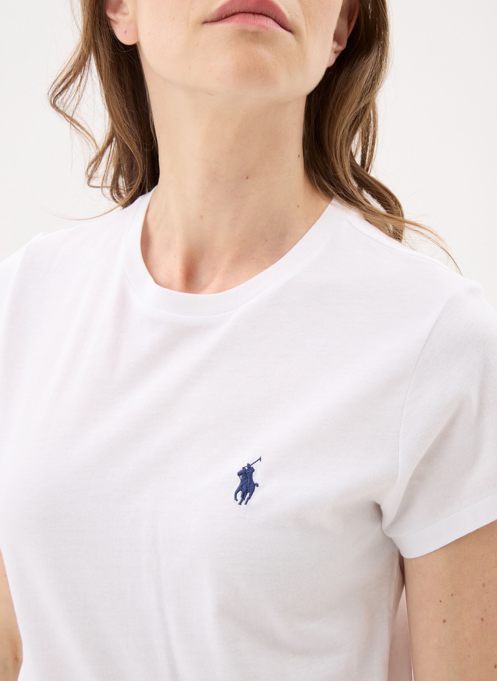 Tee-shirts manches courtes T-shirt Classic fit col rond coton femme blanc Polo Ralph Lauren Tee-shirts manches courtes T-shirt Classic fit col rond coton femme blanc WHITE