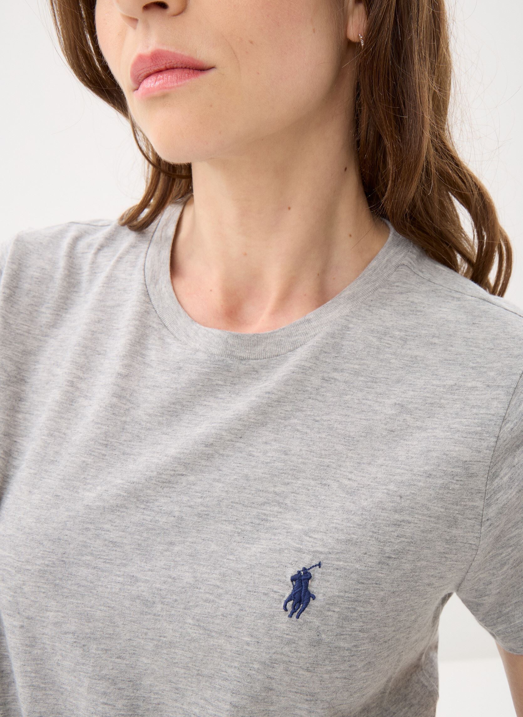 Kurzarm-T-Shirts T-shirt Classic fit col rond coton damen grau Polo Ralph Lauren Kurzarm-T-Shirts T-shirt Classic fit col rond coton damen grau COBBLESTONE HEATHER