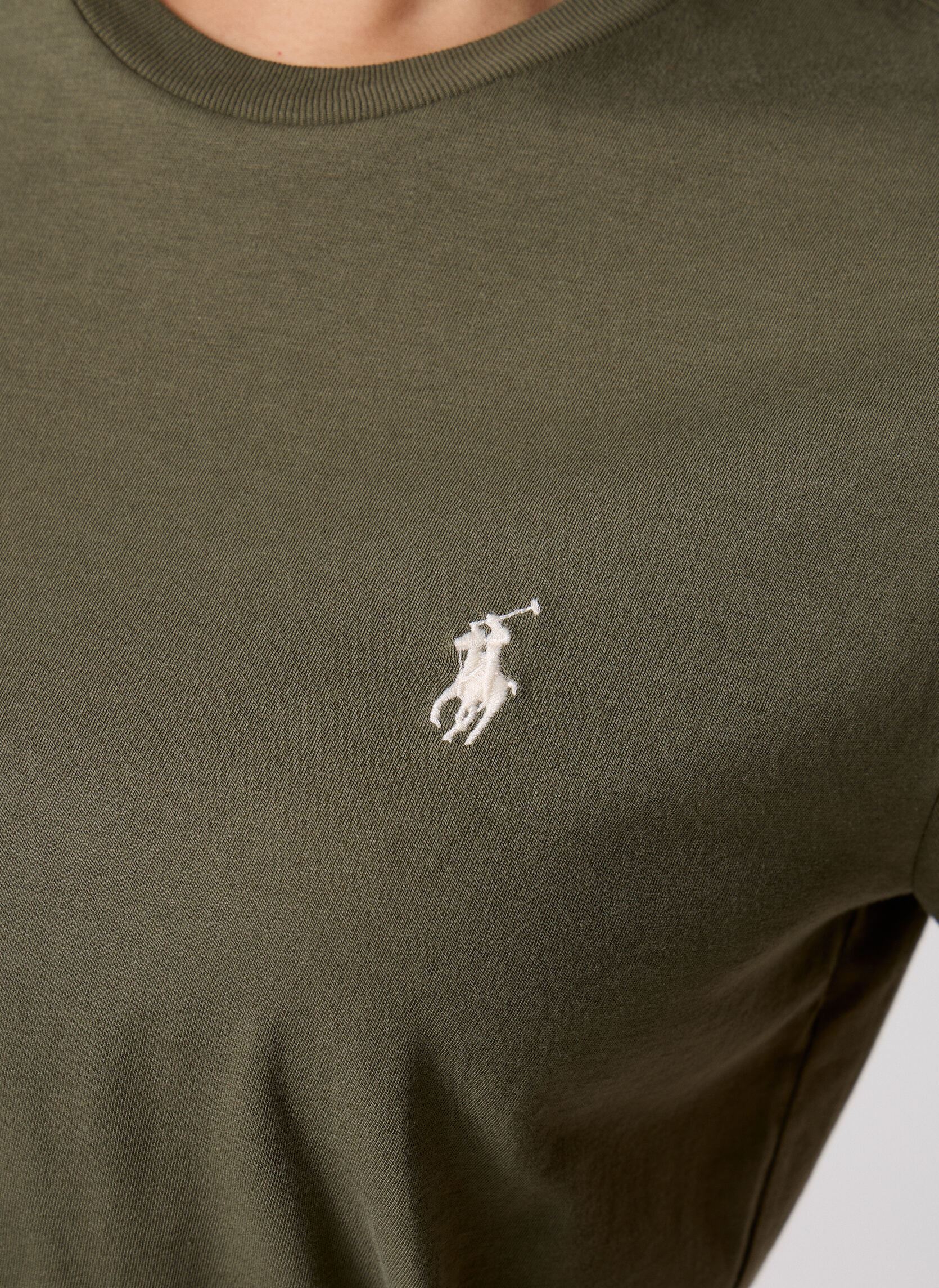 Tee-shirts manches courtes T-shirt Classic fit col rond coton femme vert Polo Ralph Lauren Tee-shirts manches courtes T-shirt Classic fit col rond coton femme vert DENSE OLIVE