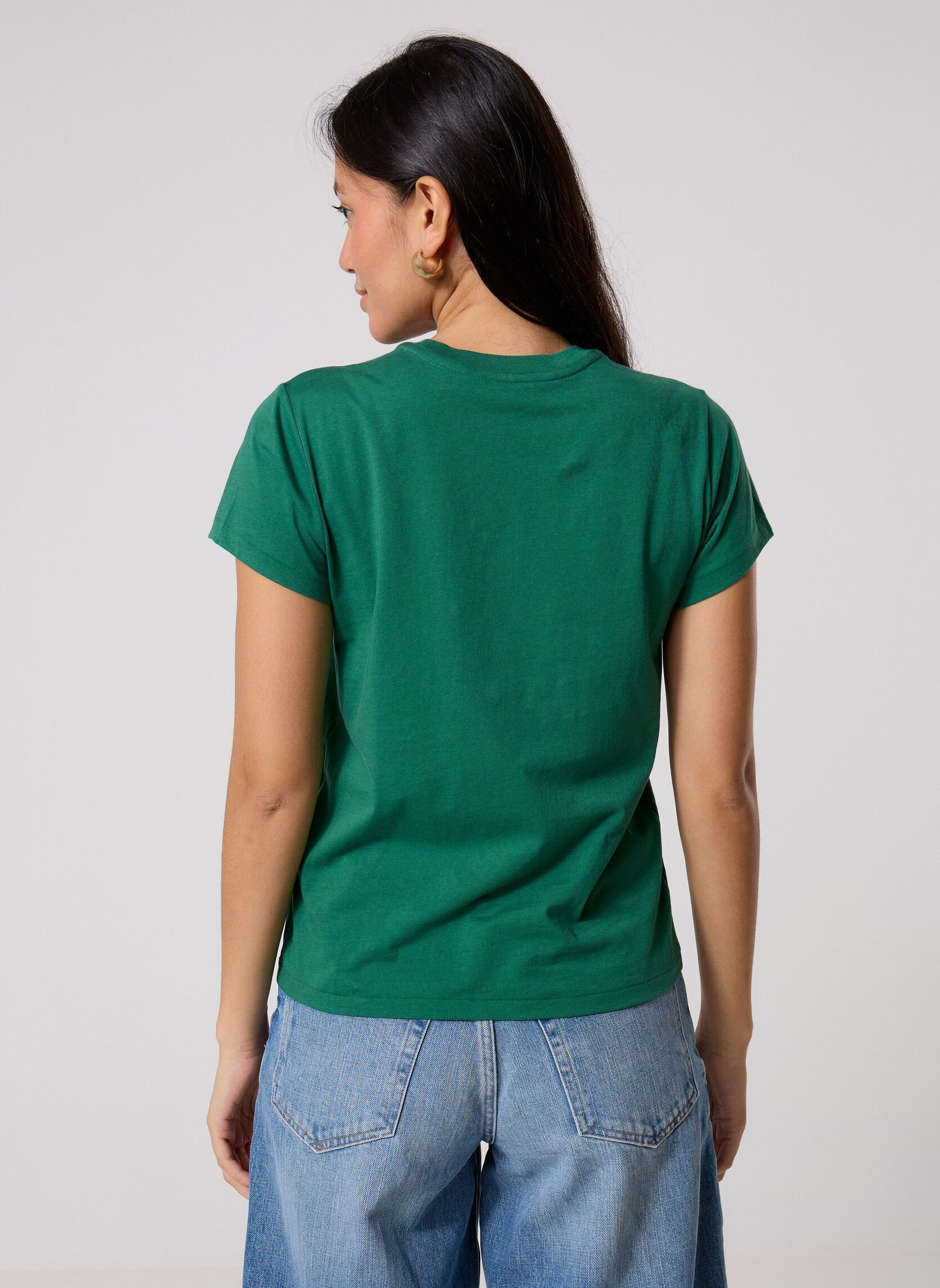 Tee-shirts manches courtes T-shirt Classic fit col rond coton femme vert Polo Ralph Lauren Tee-shirts manches courtes T-shirt Classic fit col rond coton femme vert BUSH GREEN