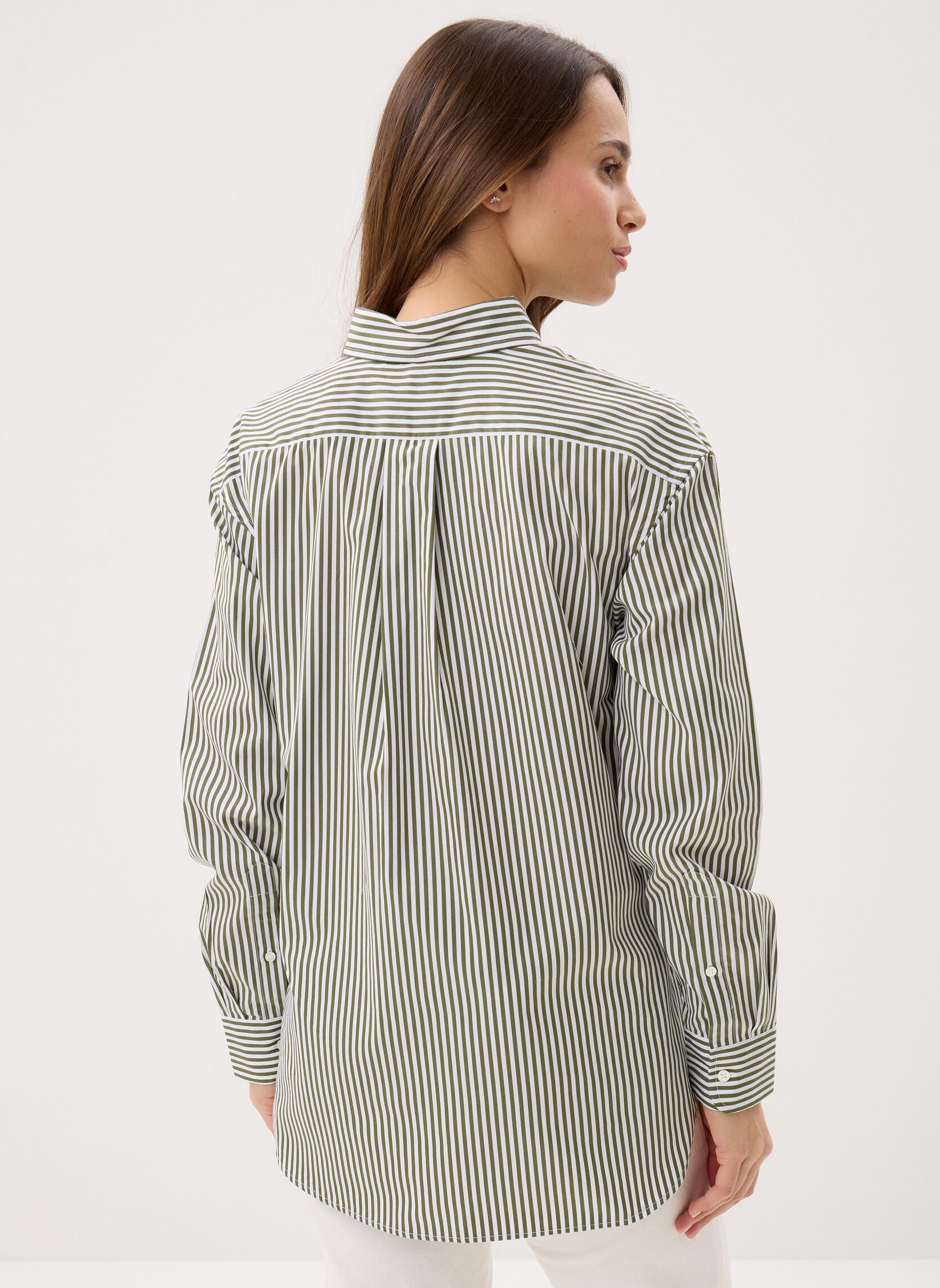 Langarm-Hemden Chemise Relaxed Fit en coton rayé damen grün Polo Ralph Lauren Langarm-Hemden Chemise Relaxed Fit en coton rayé damen grün 1936 SUPPLY OLIVE WHITE