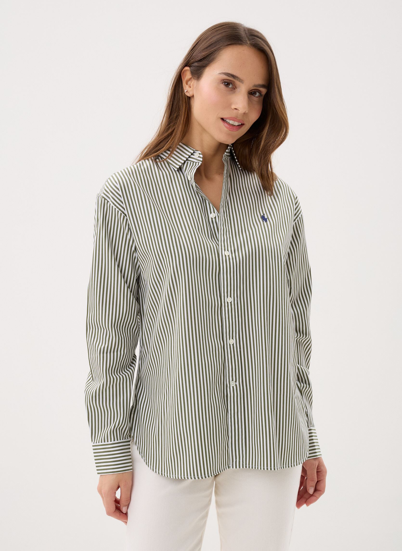 Vêtements Polo Ralph Lauren Chemise Relaxed Fit en coton rayé pour Femme - vue 1