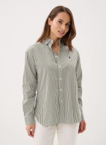 Langarm-Hemden Chemise Relaxed Fit en coton rayé damen blau
