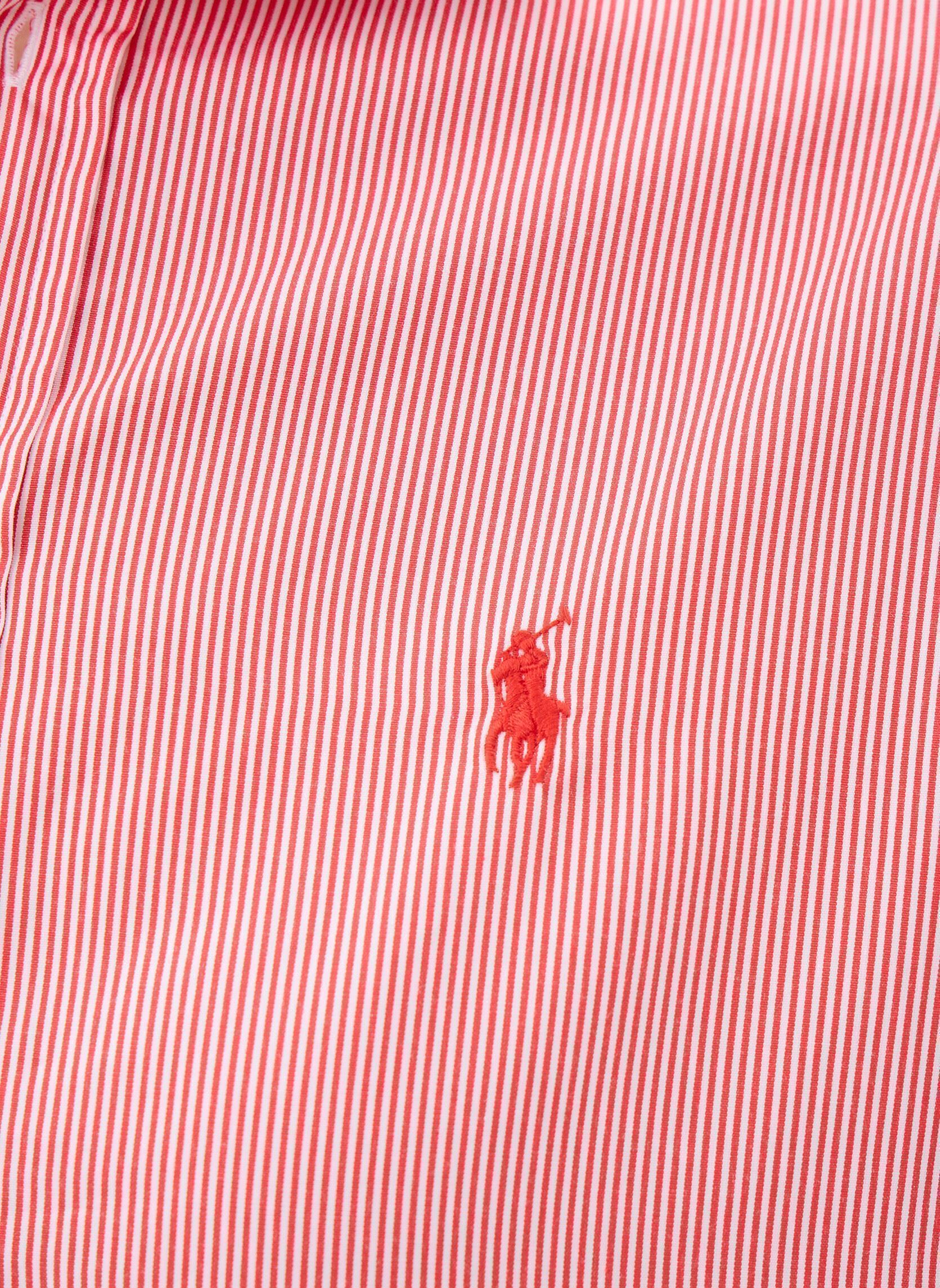 Langarm-Hemden Chemise Relaxed Fit en coton rayé damen rot Polo Ralph Lauren Langarm-Hemden Chemise Relaxed Fit en coton rayé damen rot 2000A RED WHITE