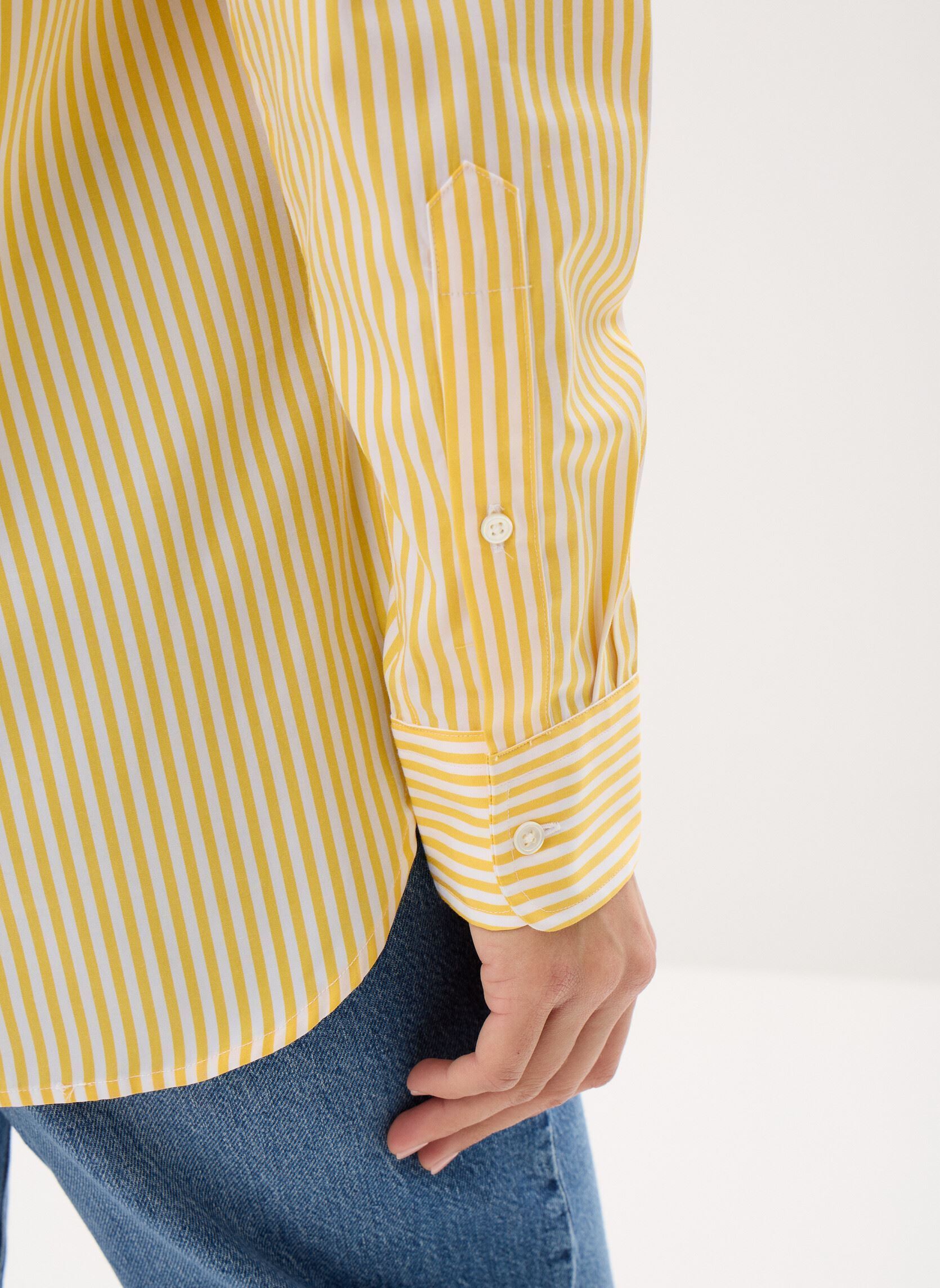 Chemises manches longues Chemise Relaxed Fit en coton rayé femme jaune Polo Ralph Lauren Chemises manches longues Chemise Relaxed Fit en coton rayé femme jaune 1936 YELLOW WHITE