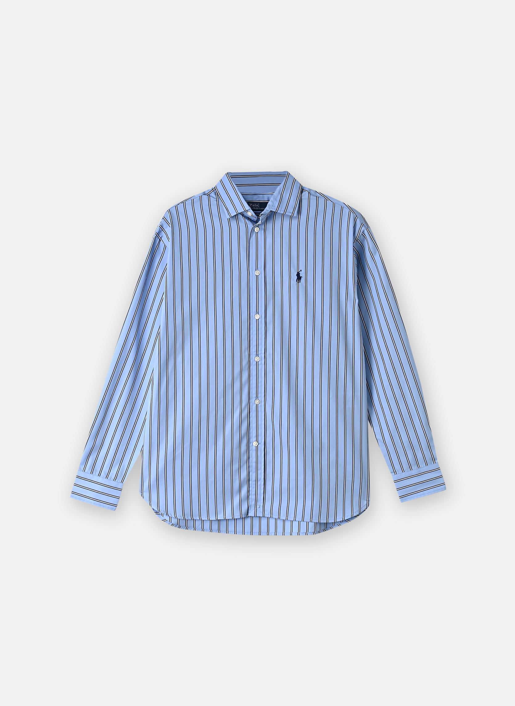 Lange mouw overhemden Chemise Relaxed Fit en coton rayé dames blauw Polo Ralph Lauren Lange mouw overhemden Chemise Relaxed Fit en coton rayé dames blauw 2062 LT BLUE-WHITE MUL