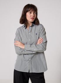 Hemden Chemise Relaxed Fit en coton rayé dames bruin