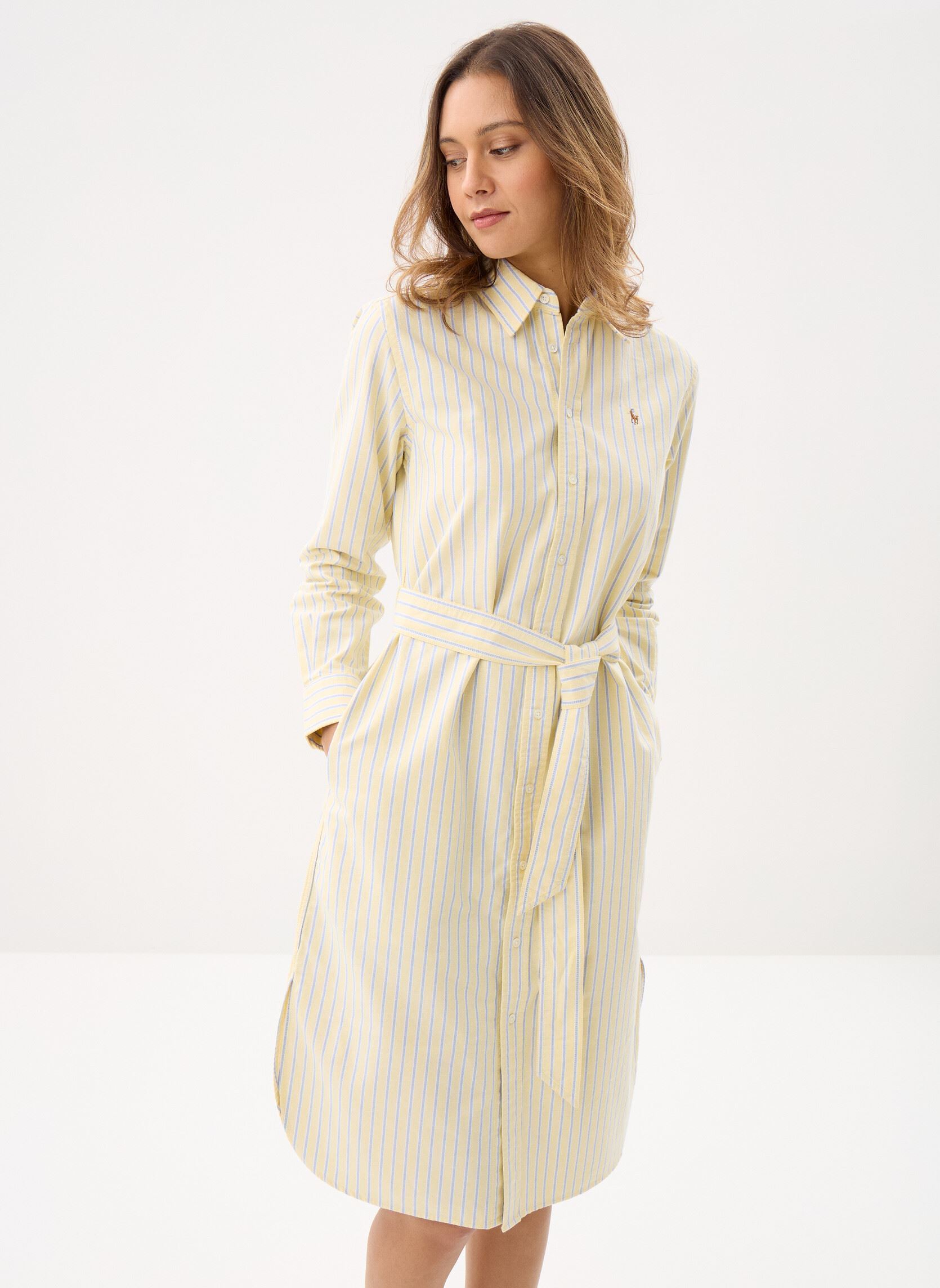 Vêtements Polo Ralph Lauren Robe chemise ceinturée en coton Oxford pour Femme