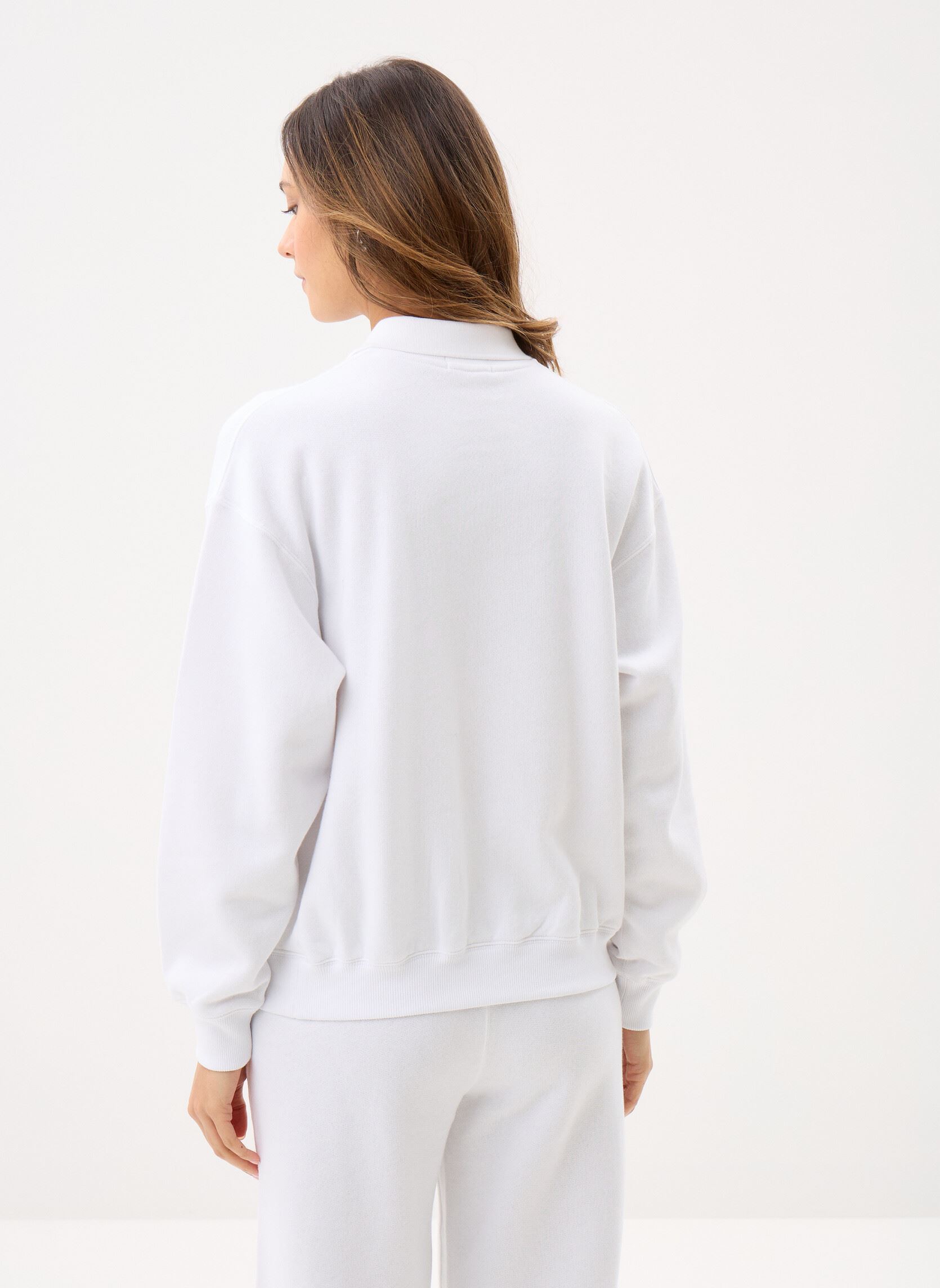 Sweatshirts Polo à manches longues en molleton léger femme blanc Polo Ralph Lauren Sweatshirts Polo à manches longues en molleton léger femme blanc WHITE
