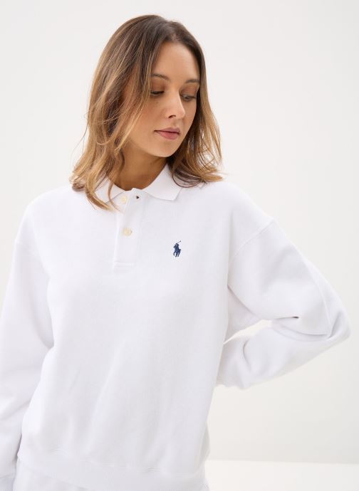 Polo Ralph Lauren Sweatshirts Polo à manches longues en molleton léger femme blanc